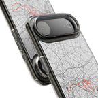 London Marathon Route Clear Impact-Resistant Phone Case