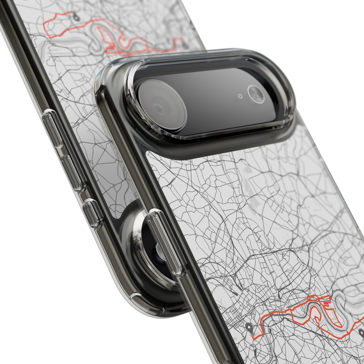 London Marathon Route Clear Impact-Resistant Phone Case