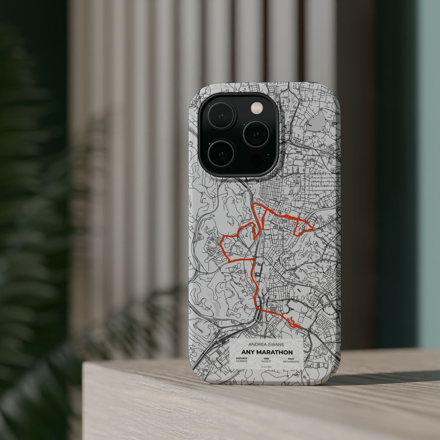 Customized Marathon Route Magnetic Impact-Resistant Phone Case