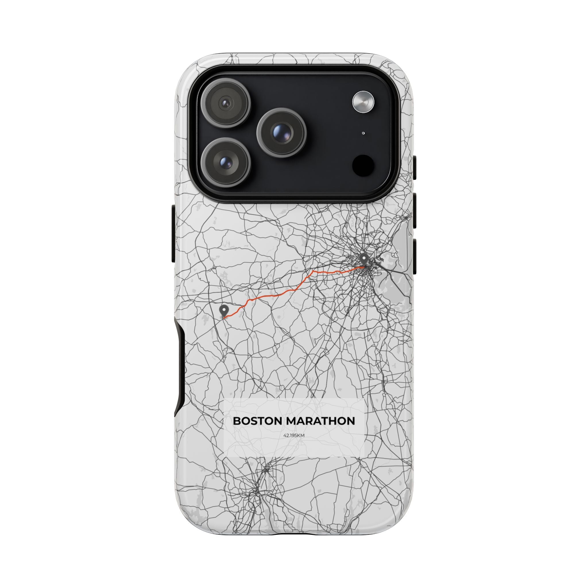 Boston Marathon Route Tough Phone Case