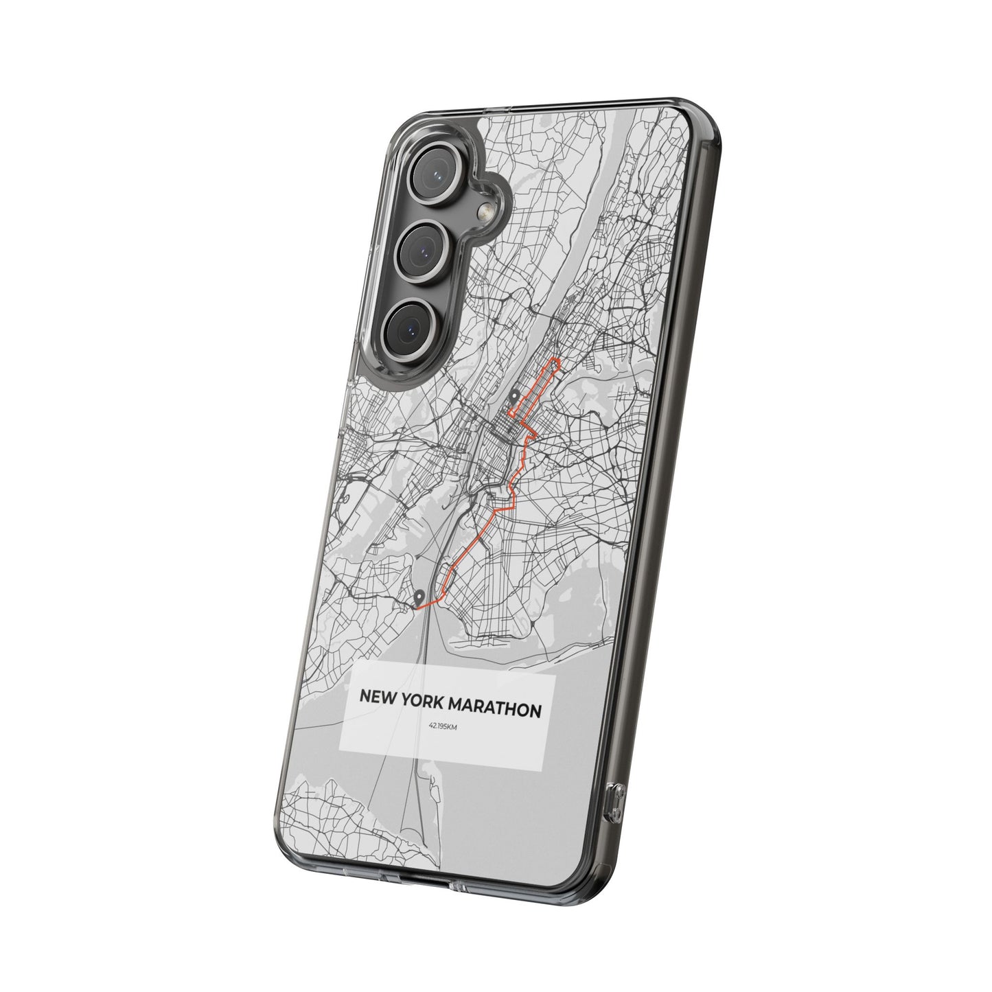 New York Marathon Route Clear Impact-Resistant Phone Case