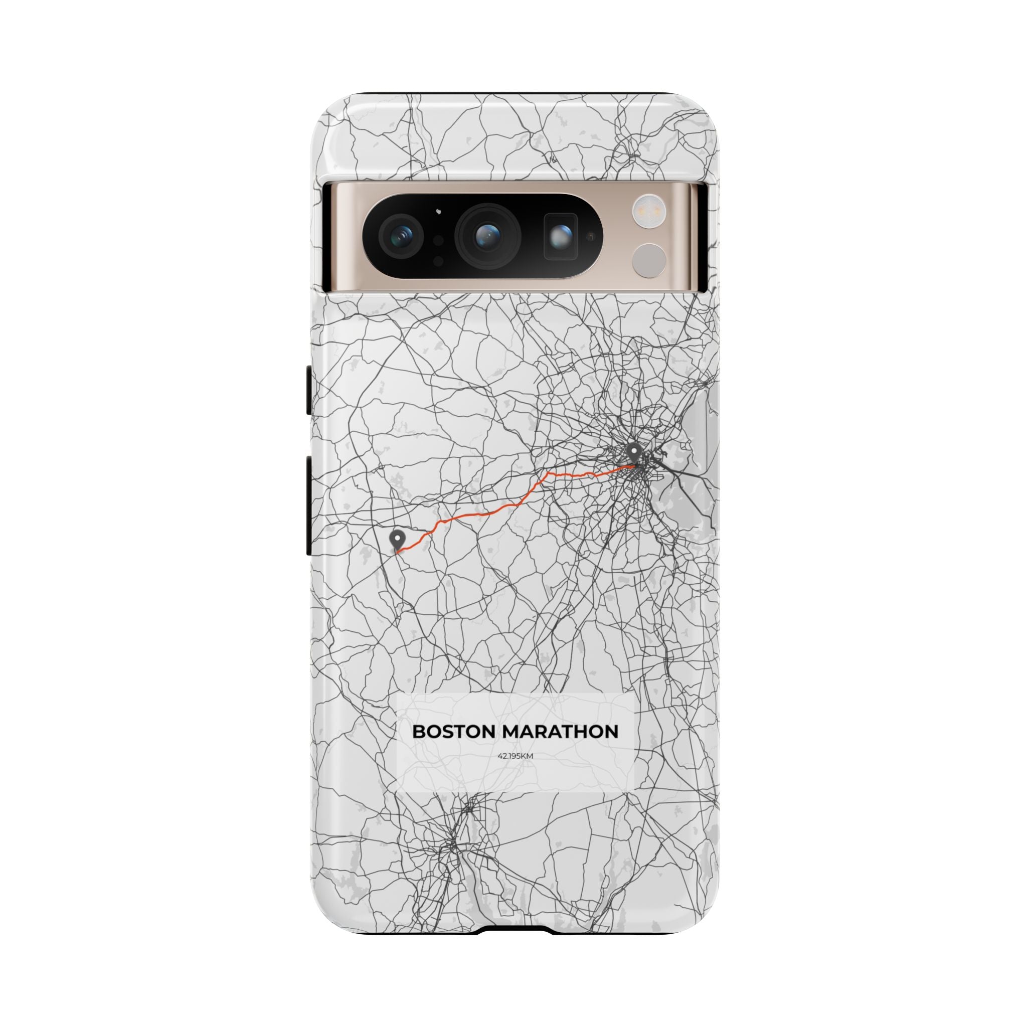 Boston Marathon Route Tough Phone Case