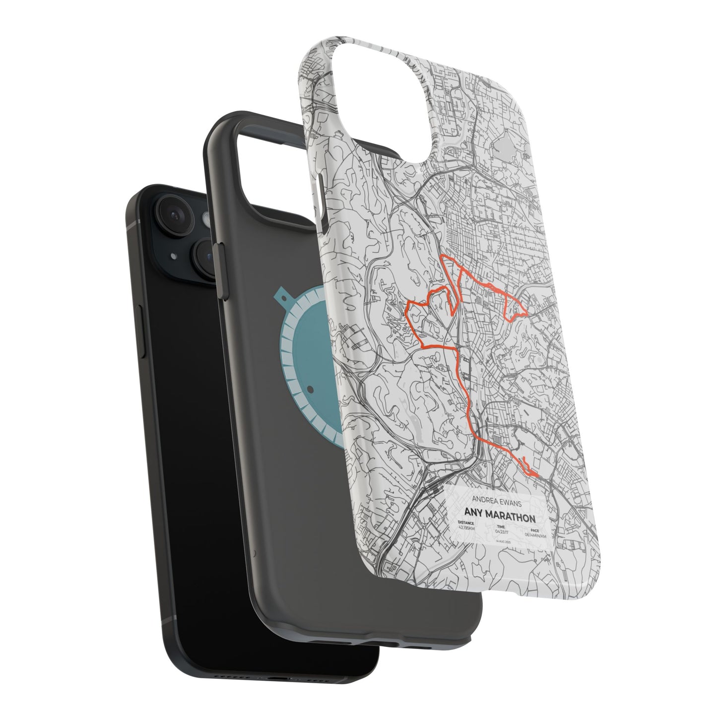 Customized Marathon Route Magnetic Impact-Resistant Phone Case