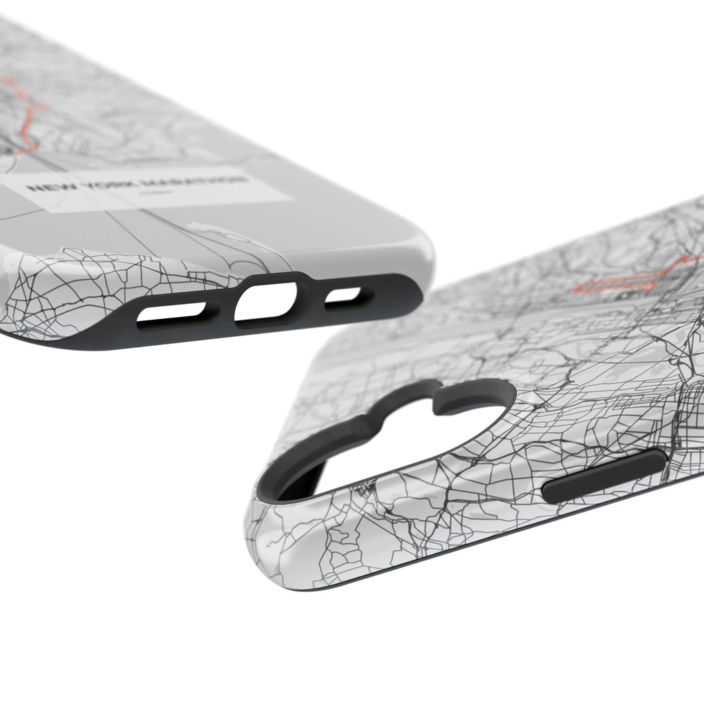 New York Marathon Route Magnetic Impact-Resistant Phone Case