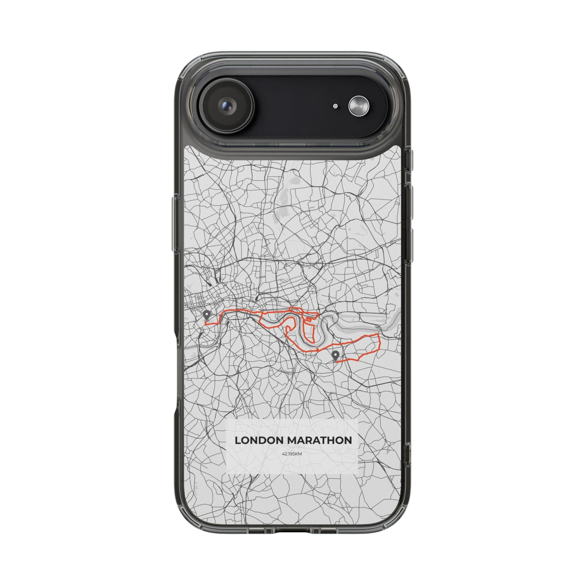 London Marathon Route Clear Impact-Resistant Phone Case