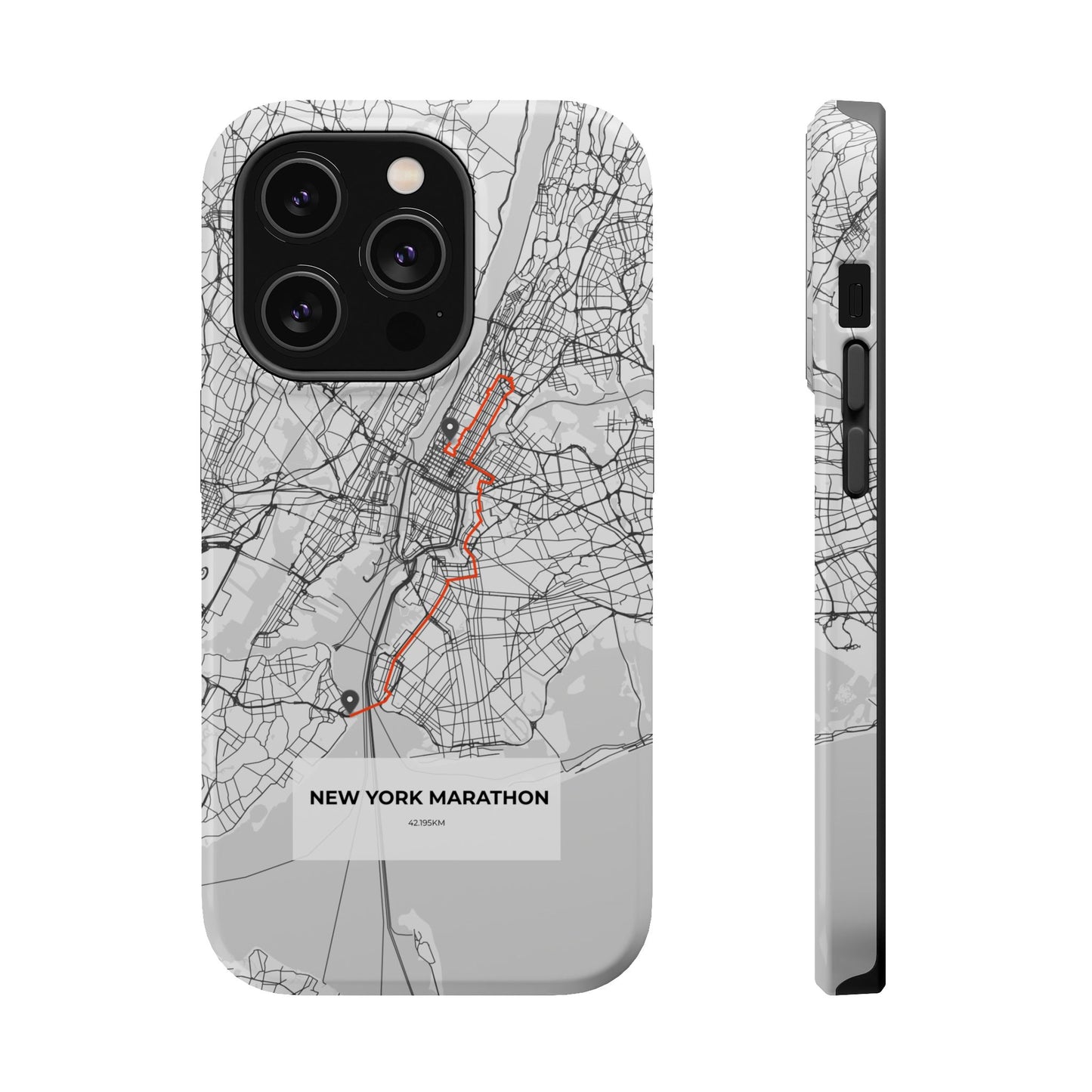 New York Marathon Route Magnetic Impact-Resistant Phone Case