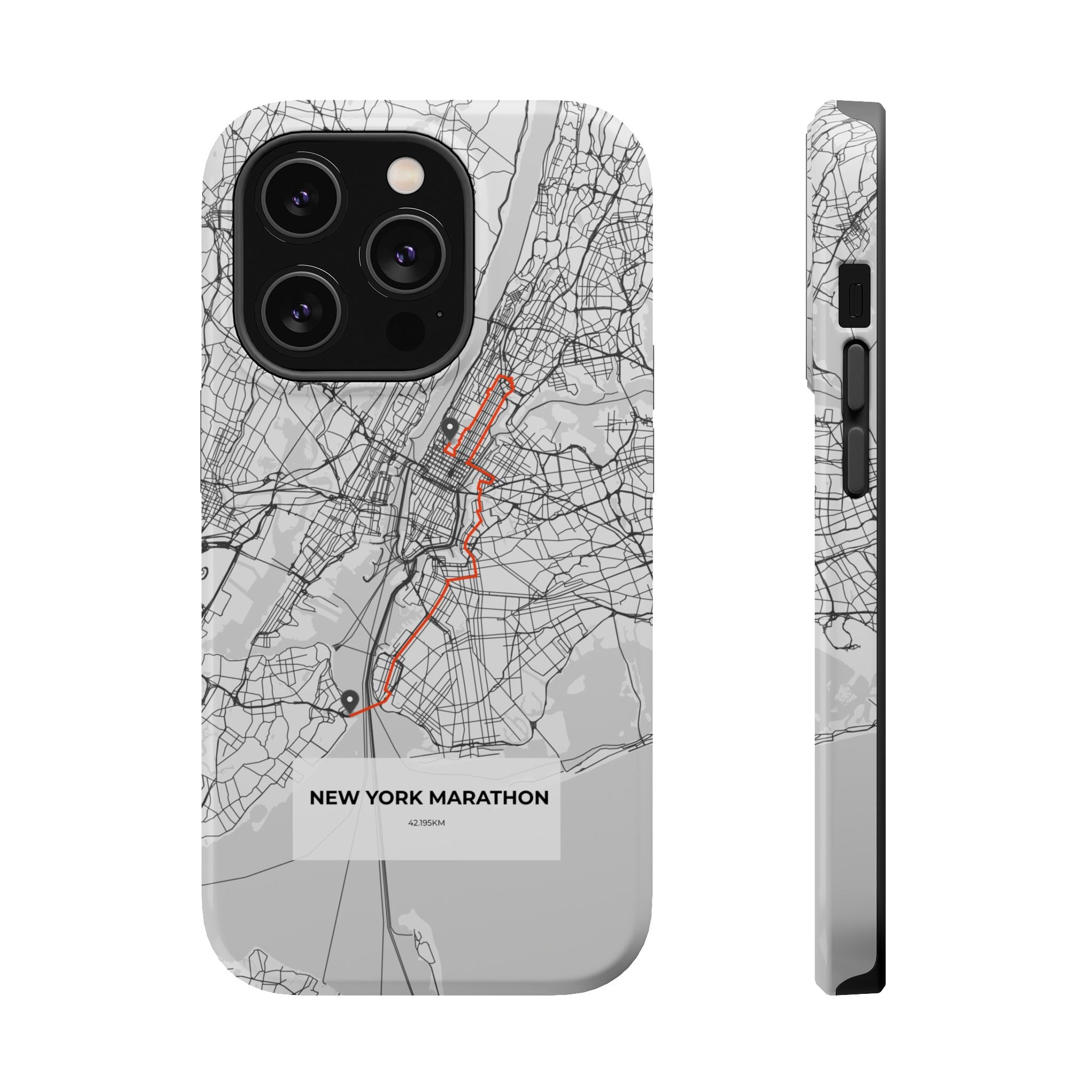 New York Marathon Route Magnetic Impact-Resistant Phone Case