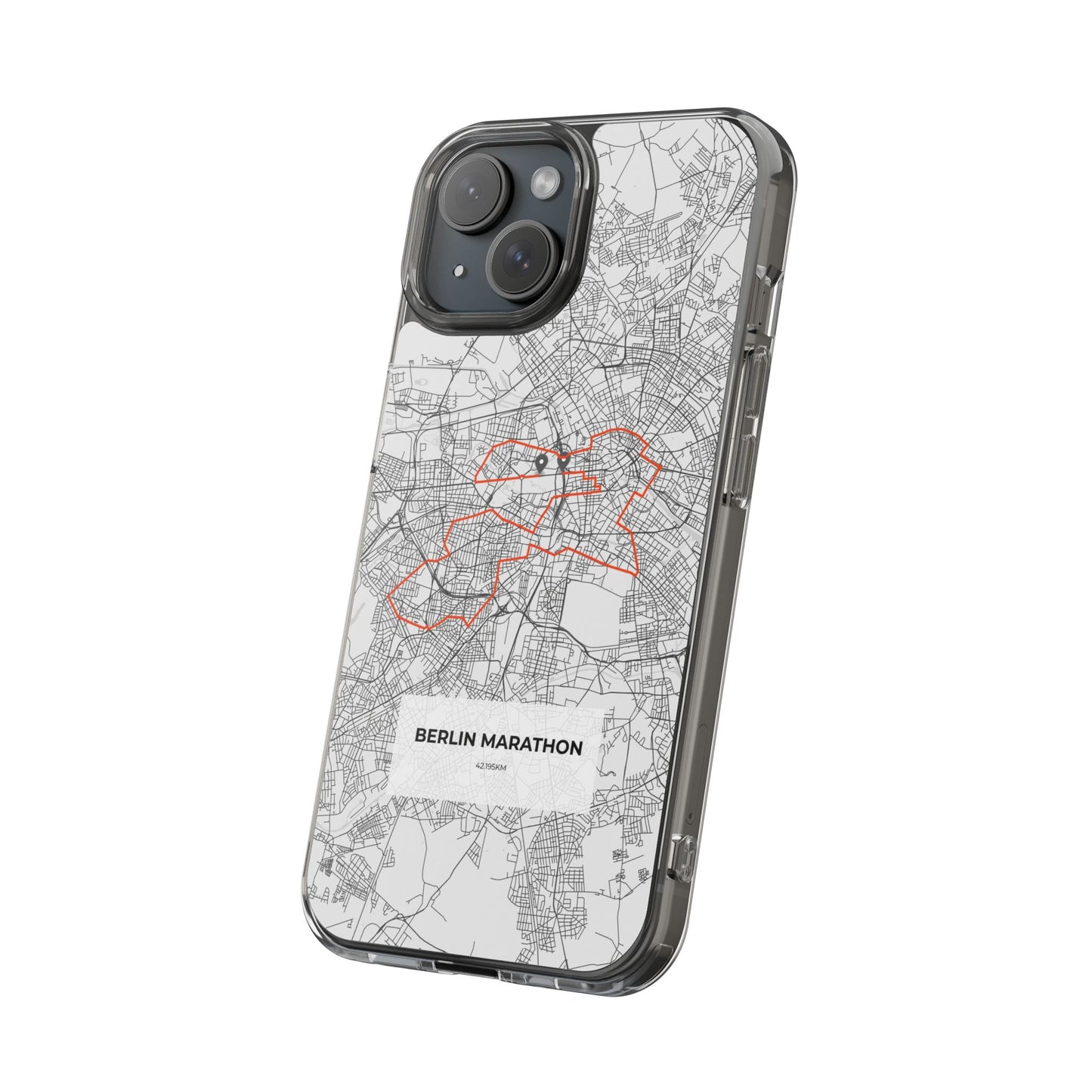 Berlin Marathon Route Clear Impact-Resistant Phone Case