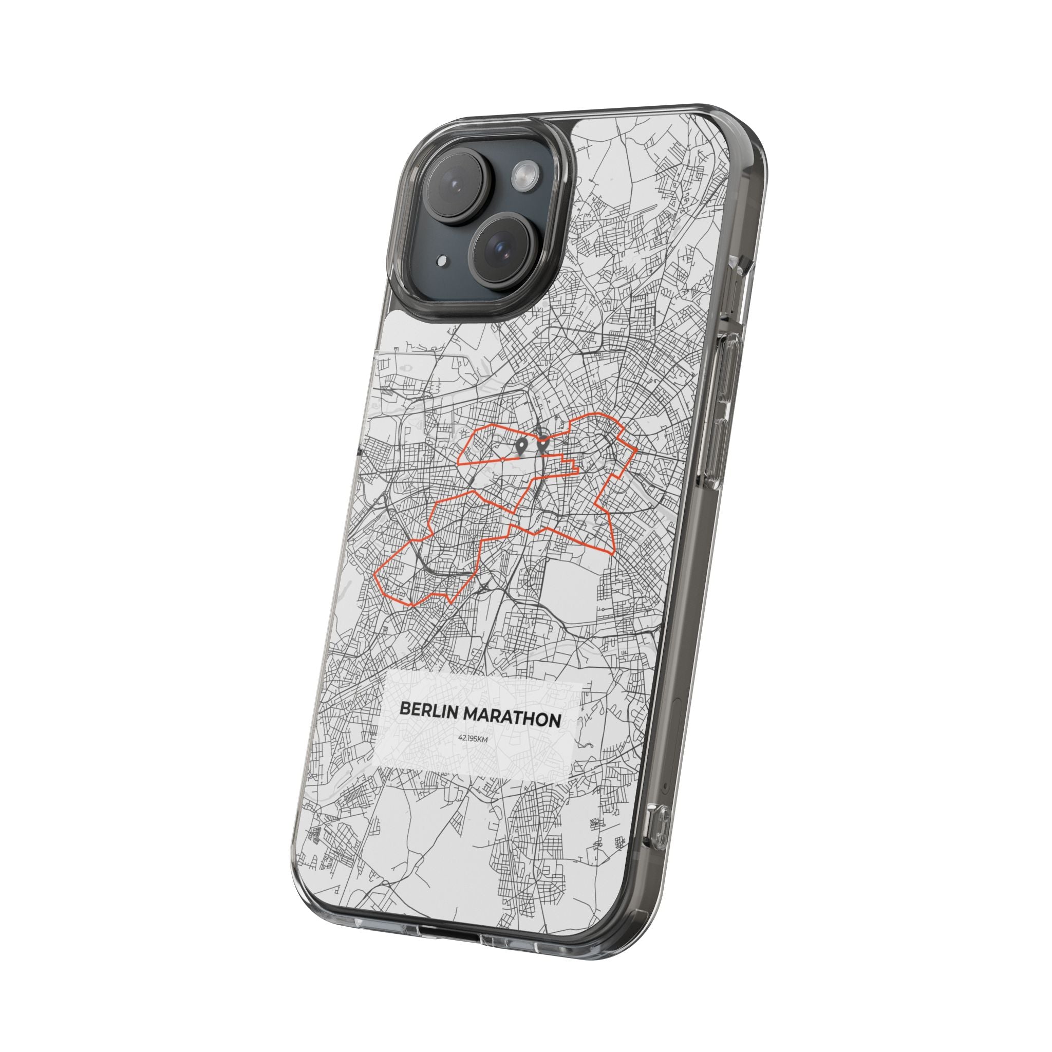 Berlin Marathon Route Clear Impact-Resistant Phone Case