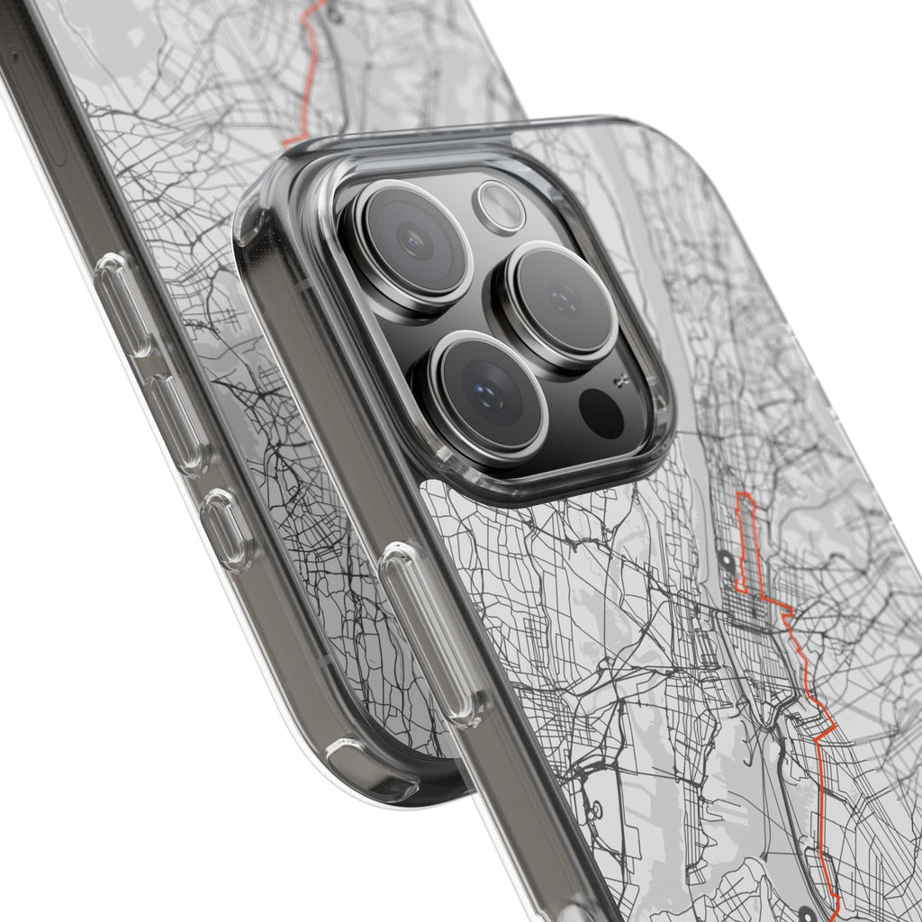 New York Marathon Route Clear Impact-Resistant Phone Case