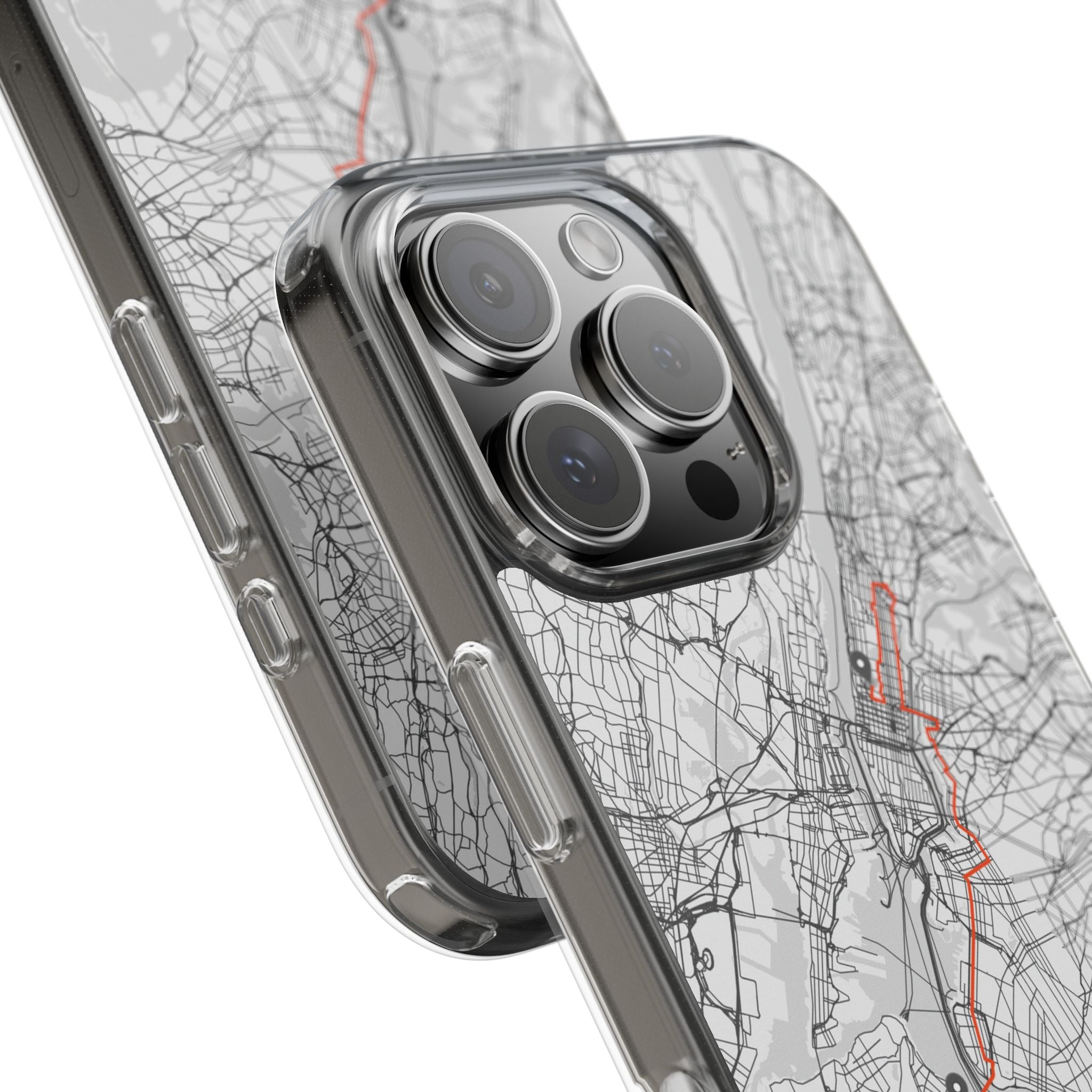 New York Marathon Route Clear Impact-Resistant Phone Case