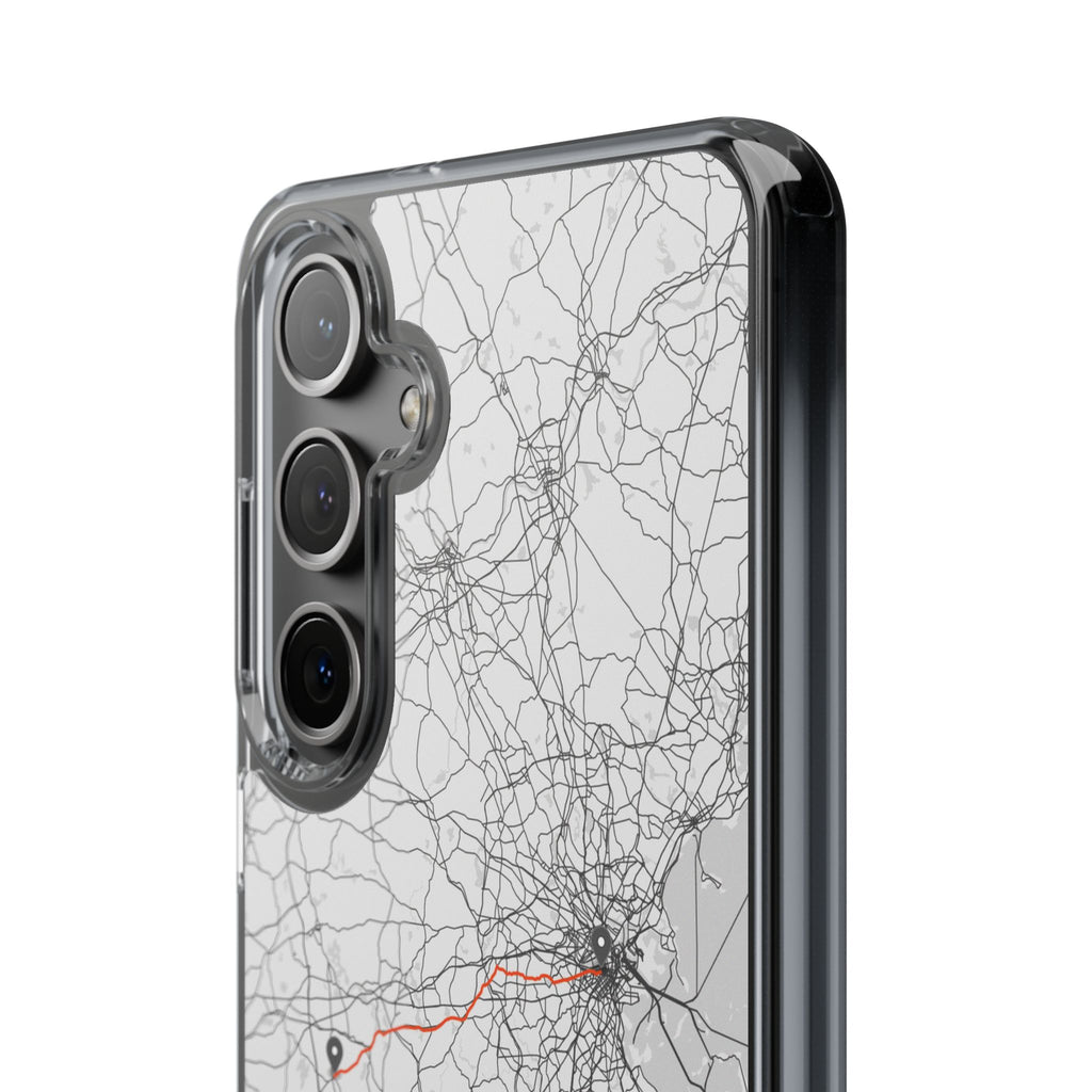 Boston Marathon Route Clear Impact-Resistant Phone Case