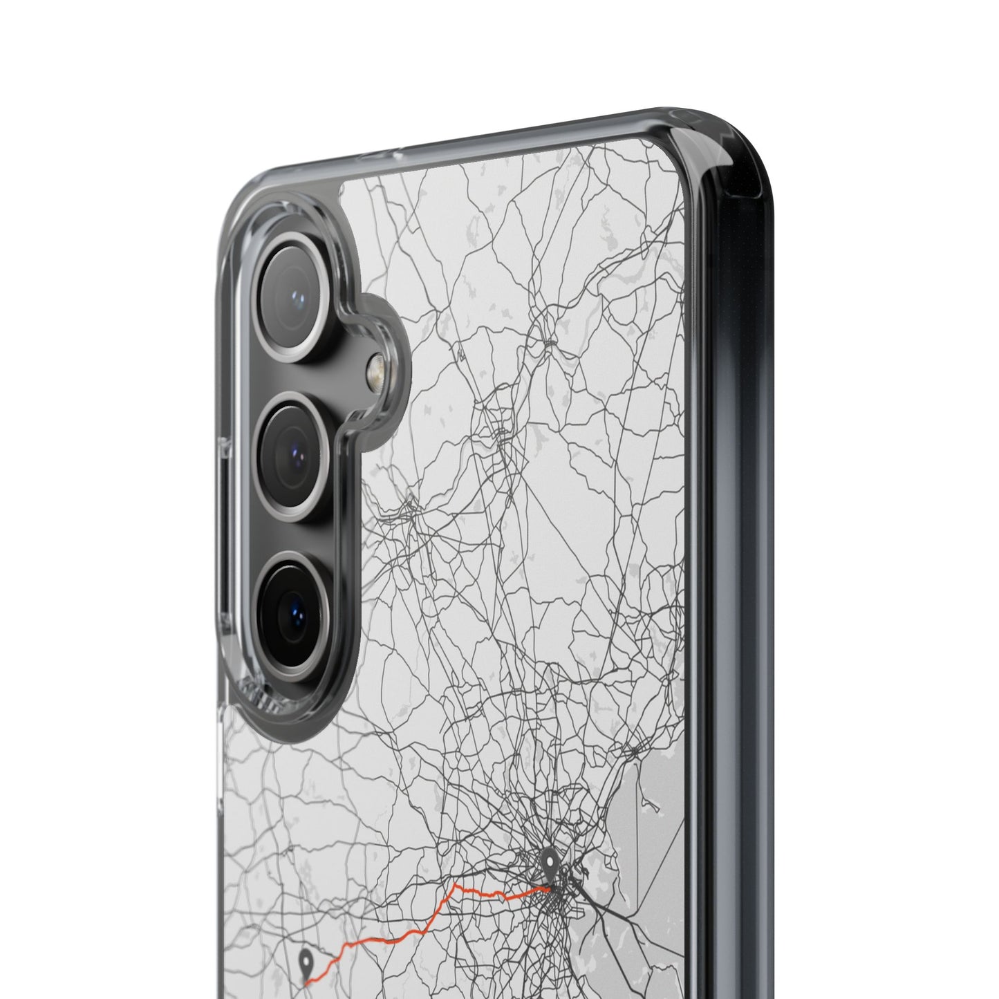 Boston Marathon Route Clear Impact-Resistant Phone Case