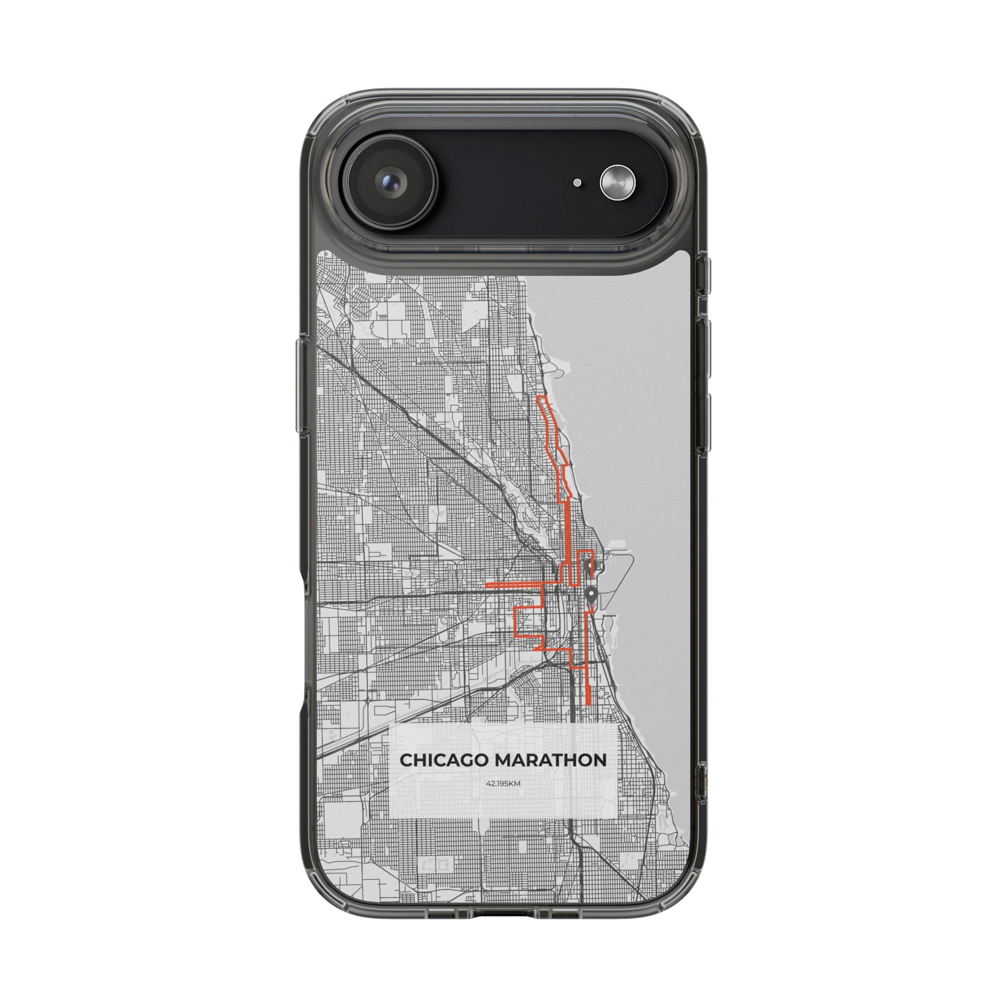 Chicago Marathon Route Clear Impact-Resistant Phone Case