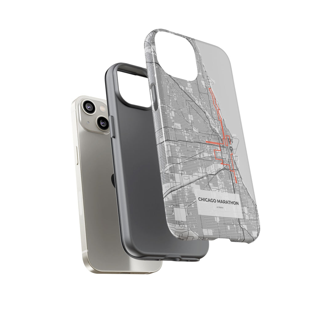 Chicago Marathon Route Tough Phone Case