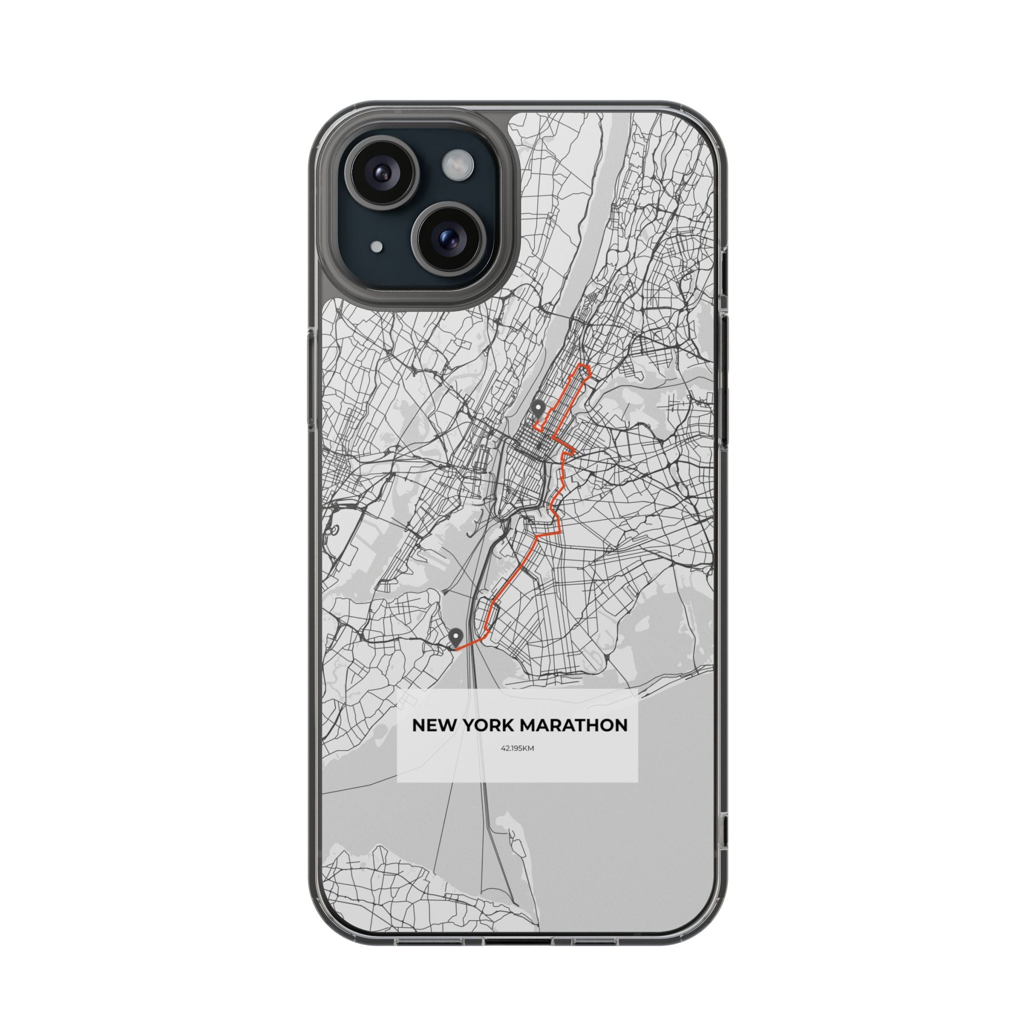 New York Marathon Route Magnetic Clear Impact-Resistant Phone Case