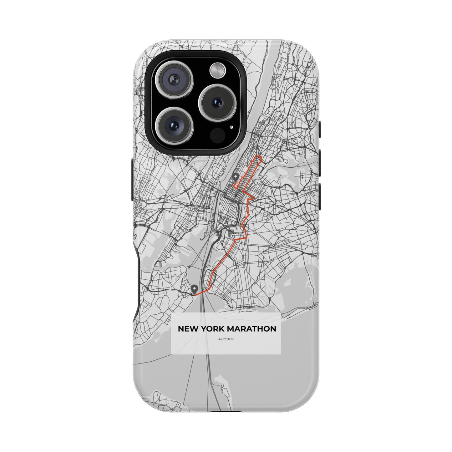 New York Marathon Route Magnetic Impact-Resistant Phone Case
