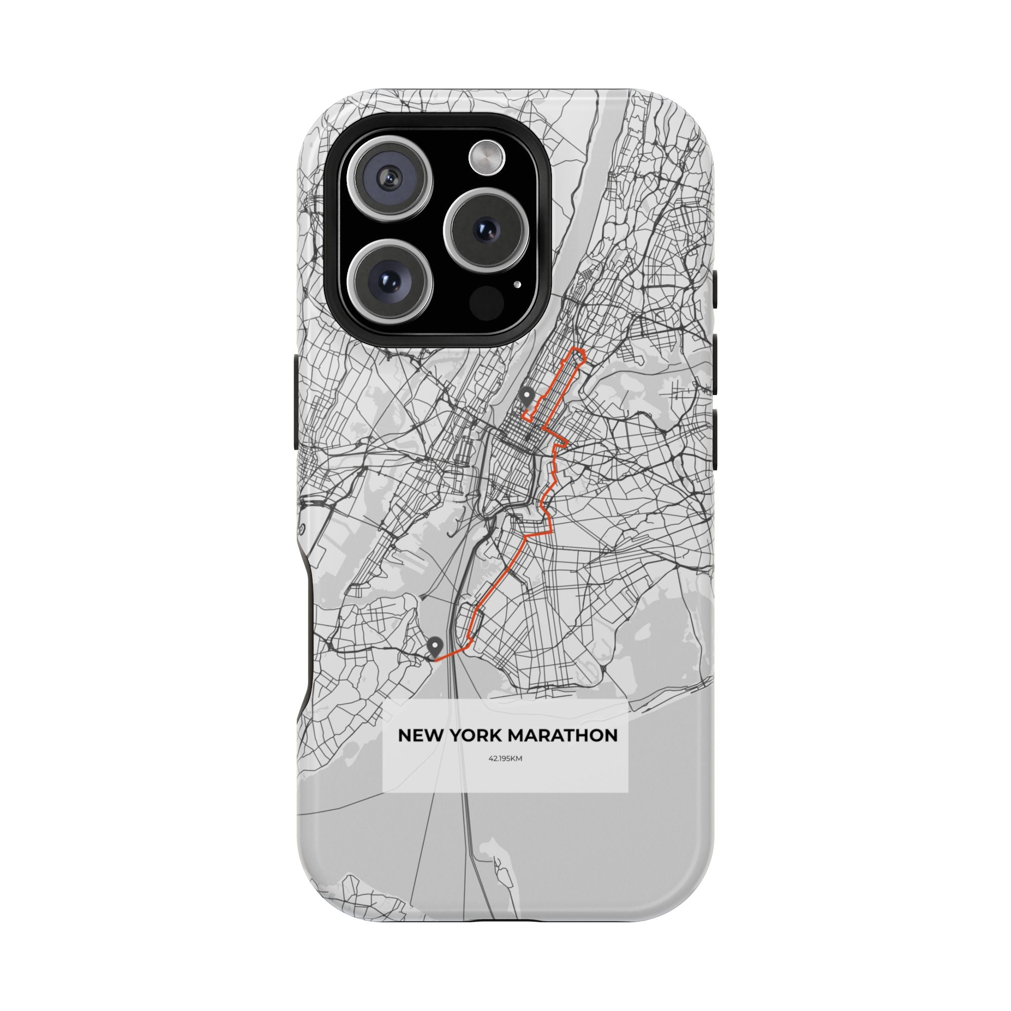 New York Marathon Route Magnetic Impact-Resistant Phone Case