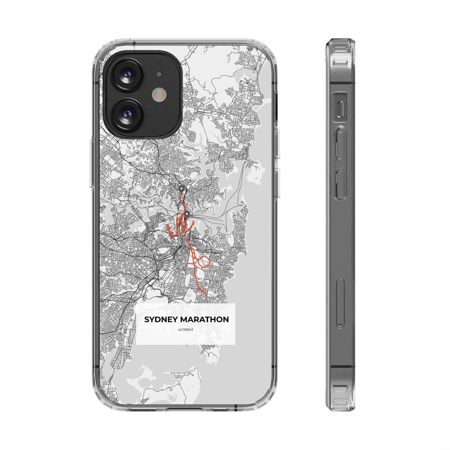 Sydney Marathon Route Clear Impact-Resistant Phone Case
