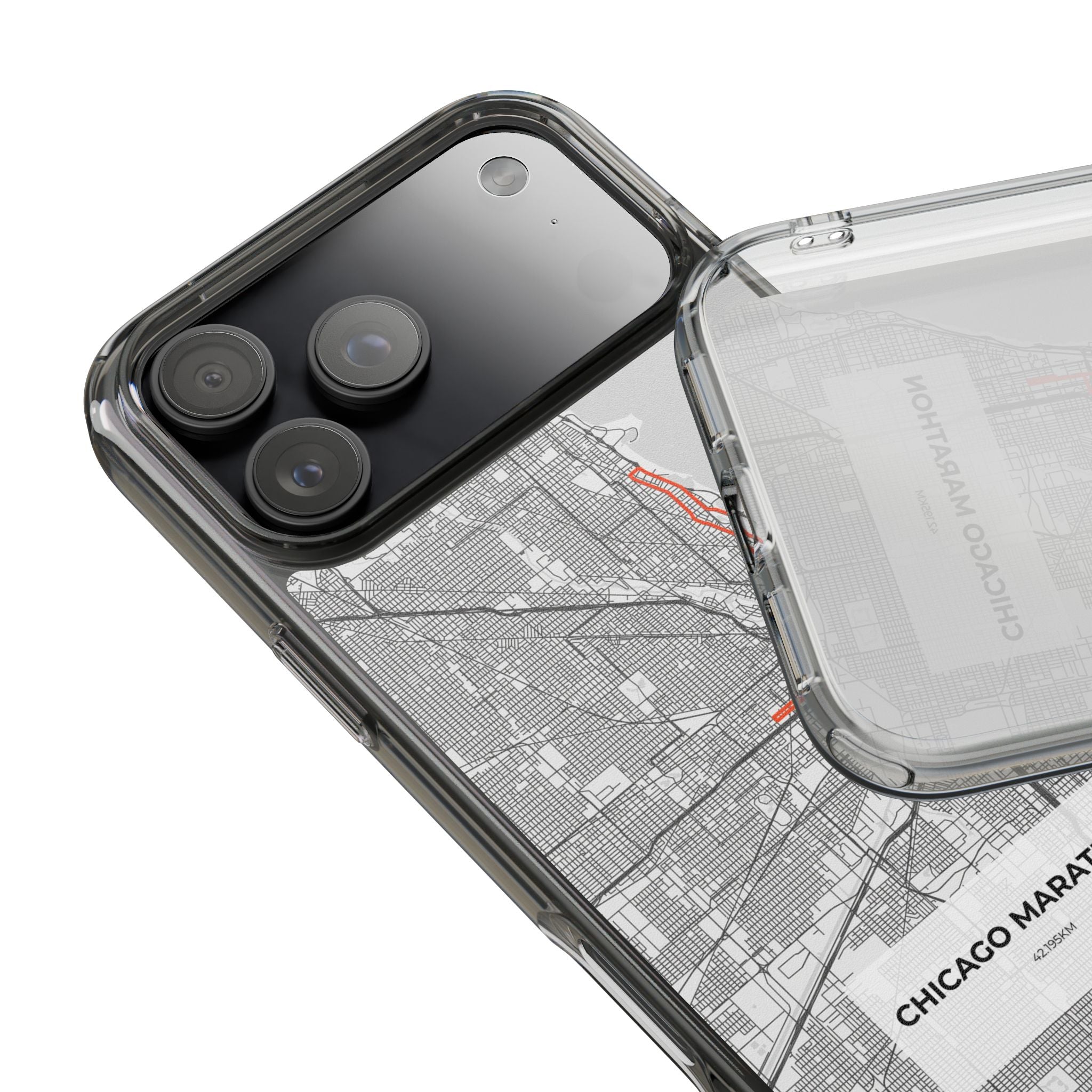 Chicago Marathon Route Clear Impact-Resistant Phone Case