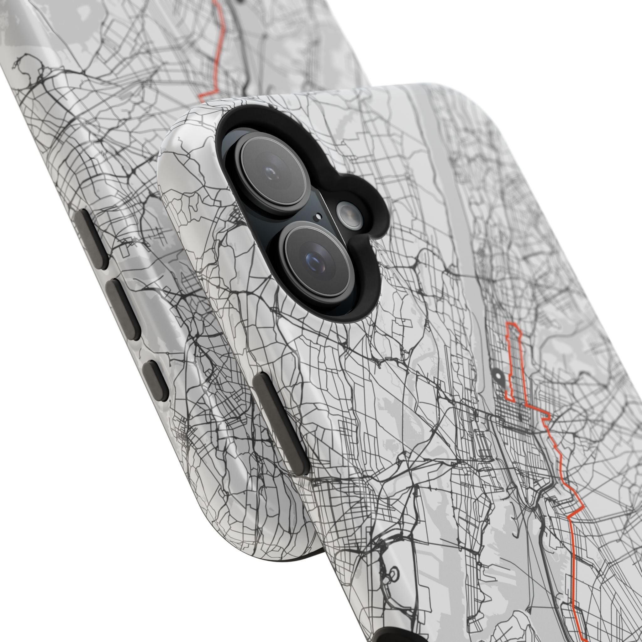 New York Marathon Route Magnetic Impact-Resistant Phone Case