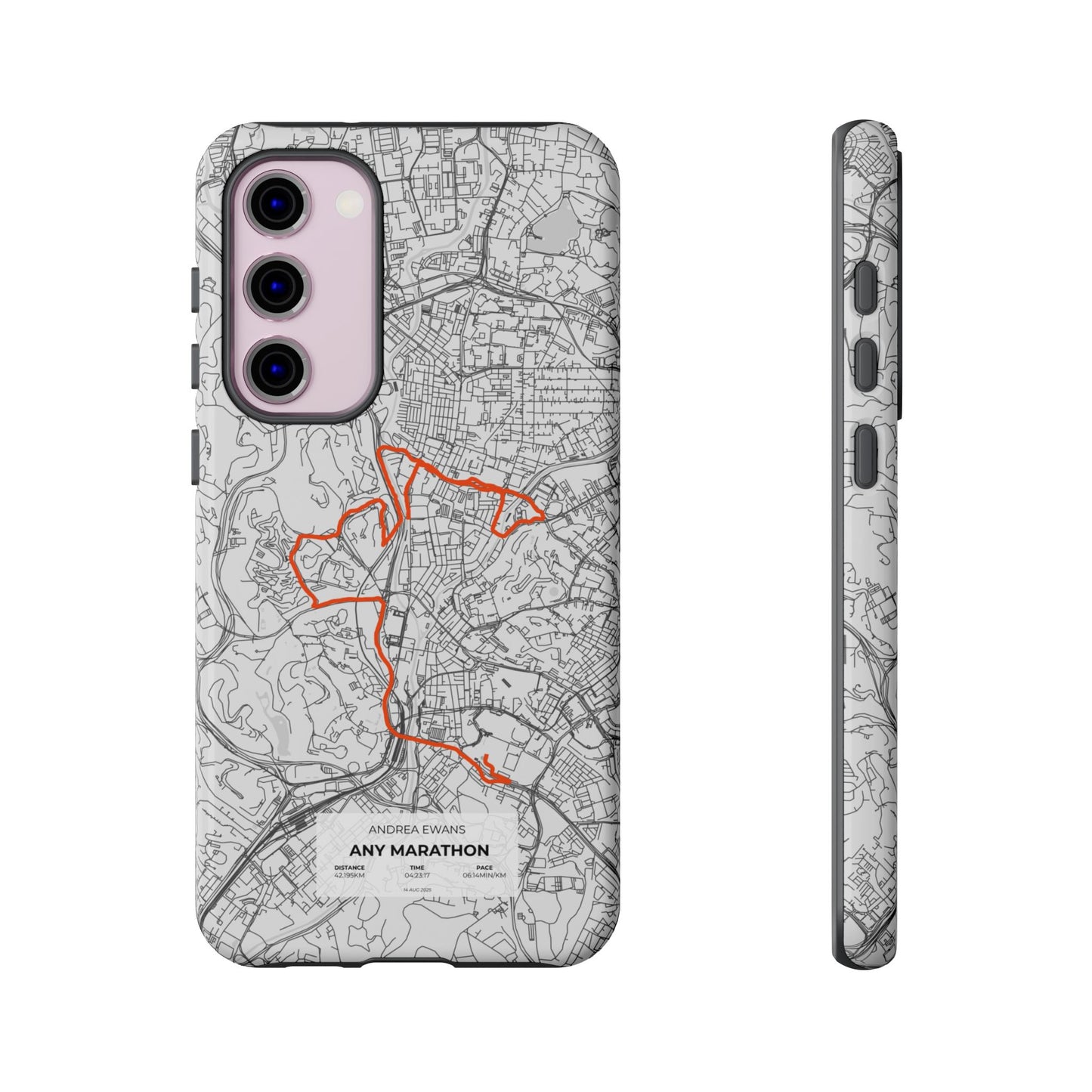 Customized Marathon Route Tough Phone Case