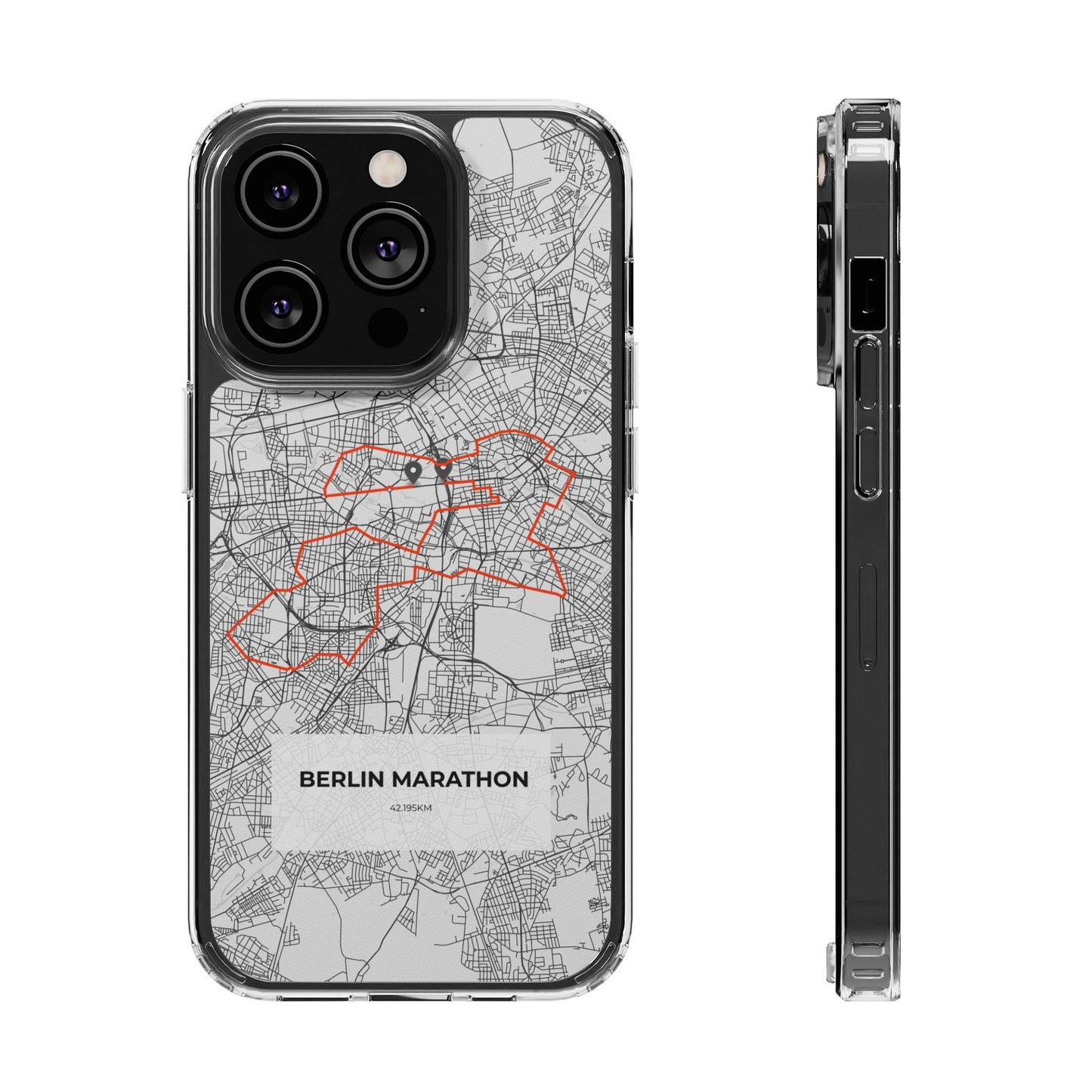 Berlin Marathon Route Clear Impact-Resistant Phone Case