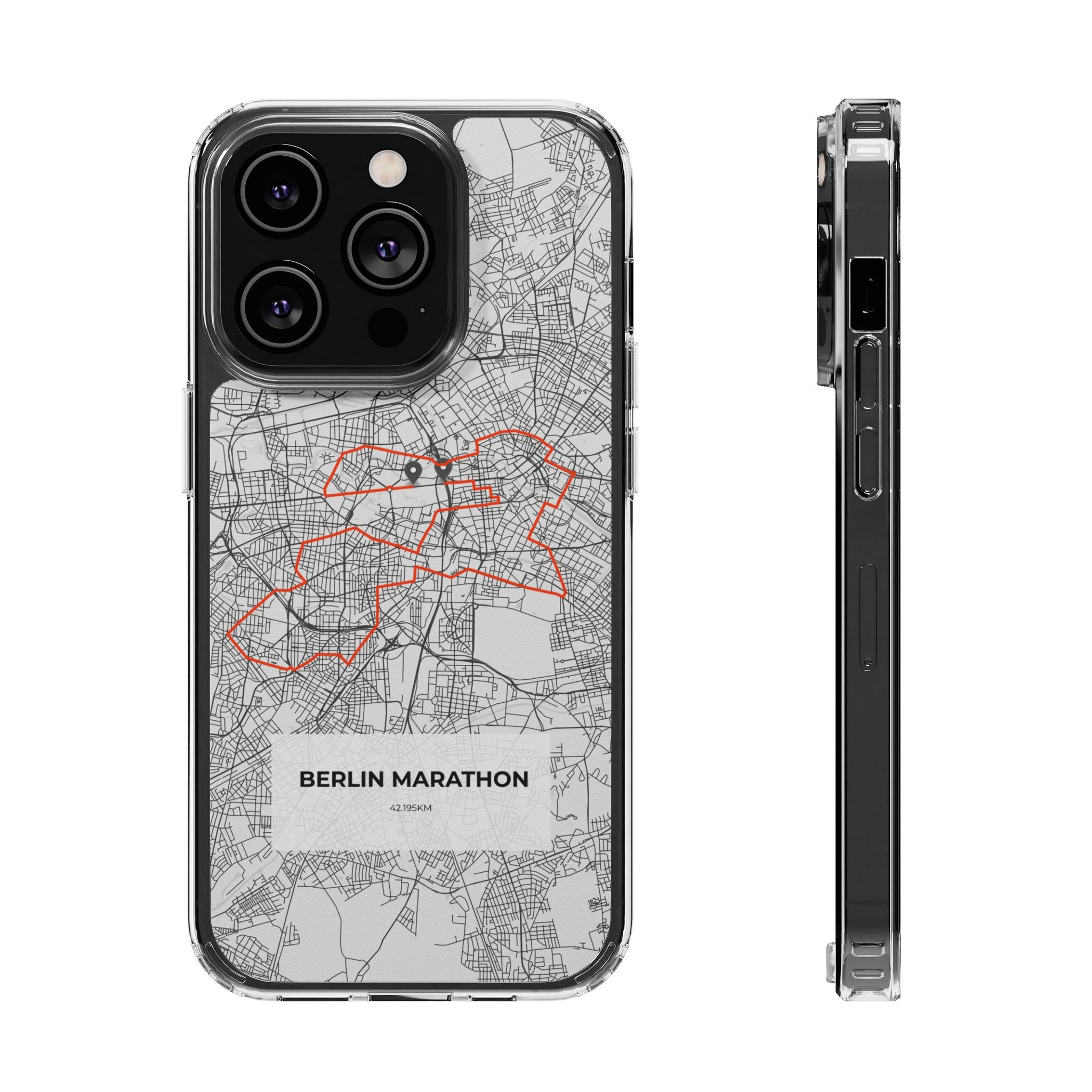 Berlin Marathon Route Clear Impact-Resistant Phone Case