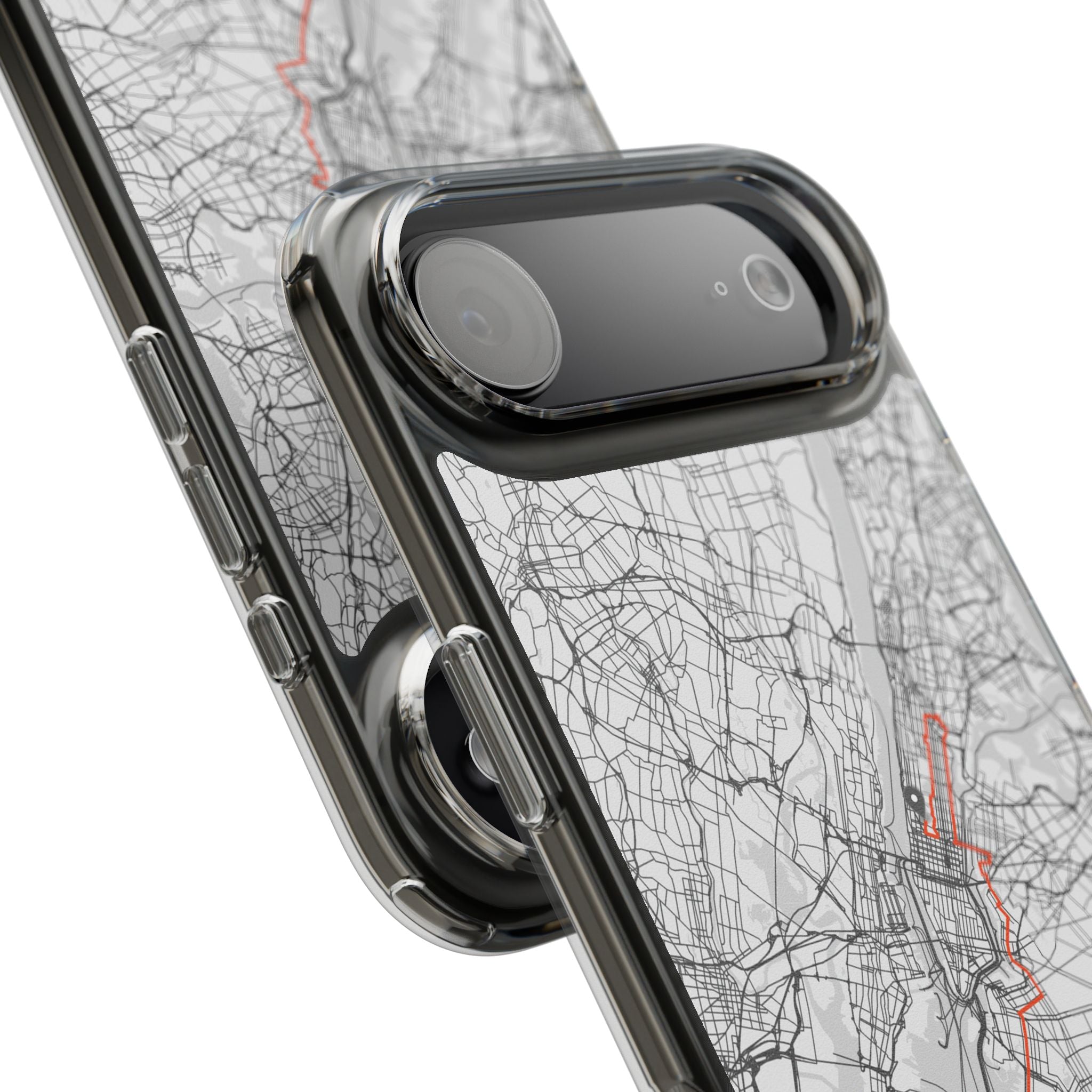 New York Marathon Route Clear Impact-Resistant Phone Case