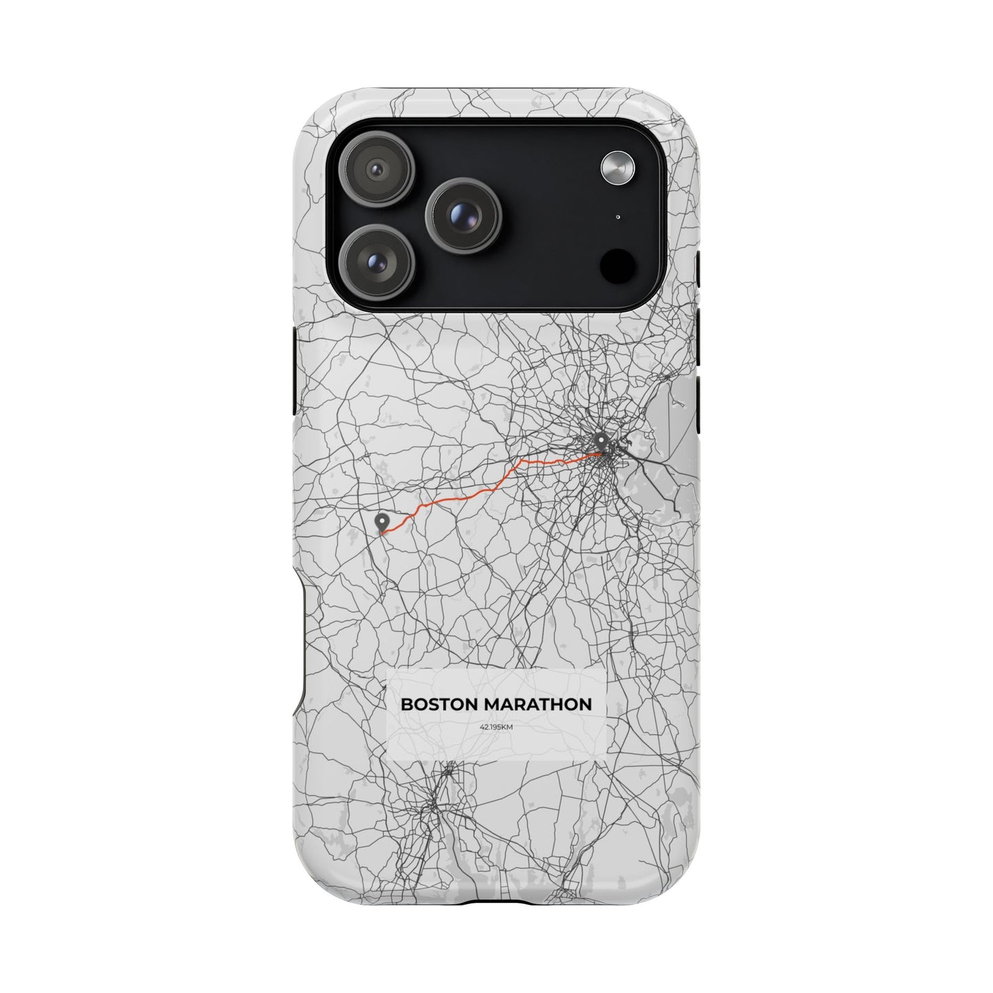 Boston Marathon Route Magnetic Impact-Resistant Phone Case