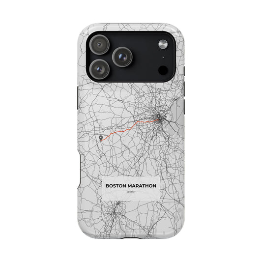 Boston Marathon Route Magnetic Impact-Resistant Phone Case