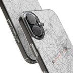 Boston Marathon Route Clear Impact-Resistant Phone Case