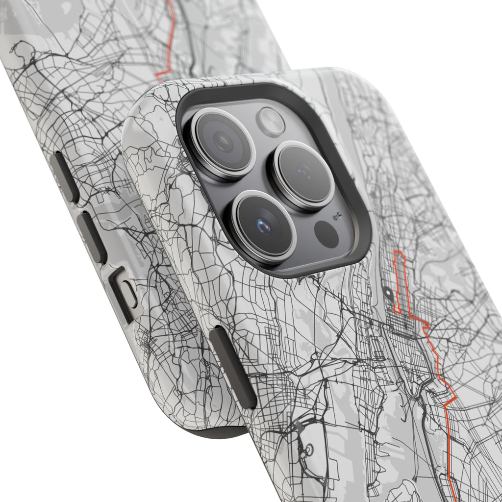 New York Marathon Route Magnetic Impact-Resistant Phone Case