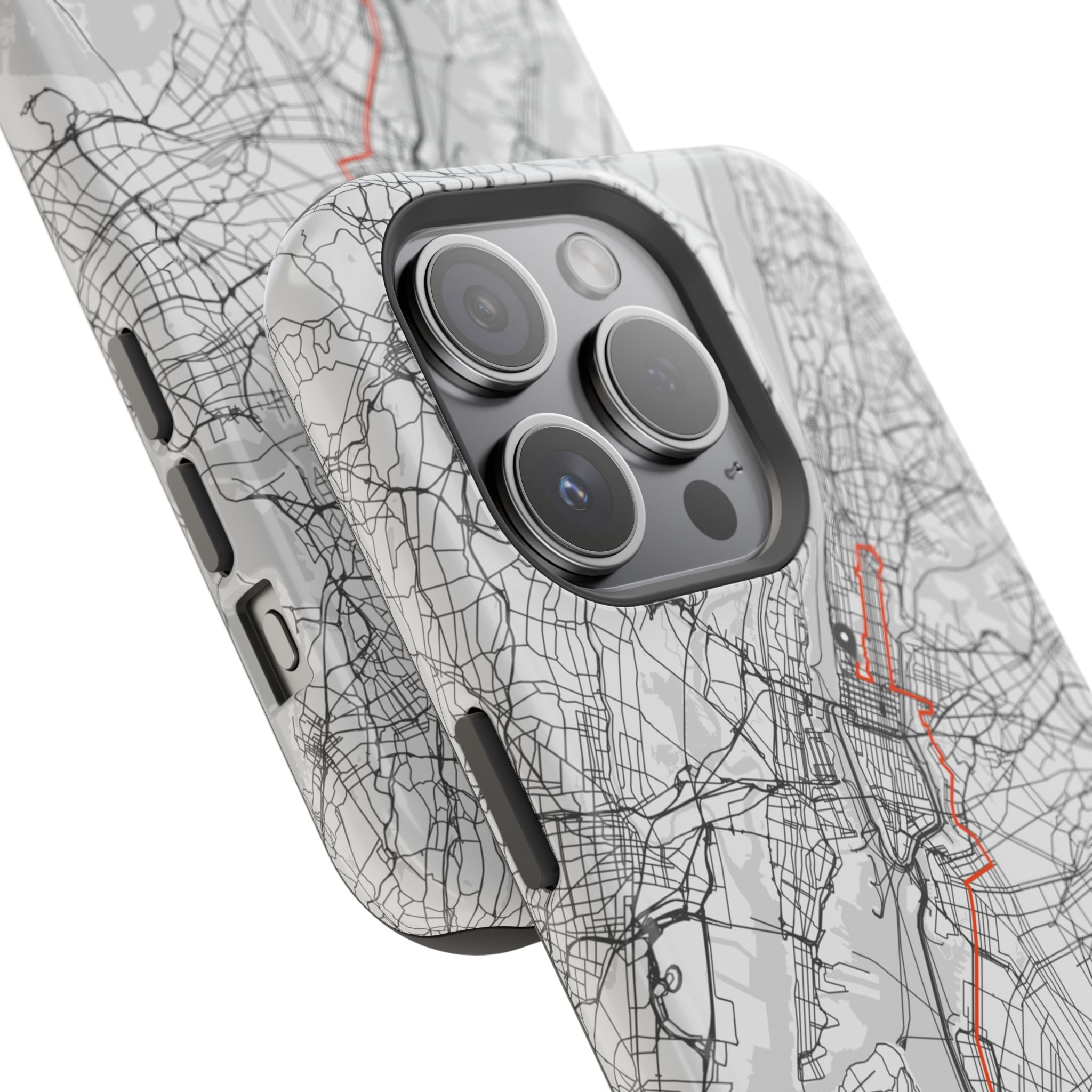 New York Marathon Route Magnetic Impact-Resistant Phone Case