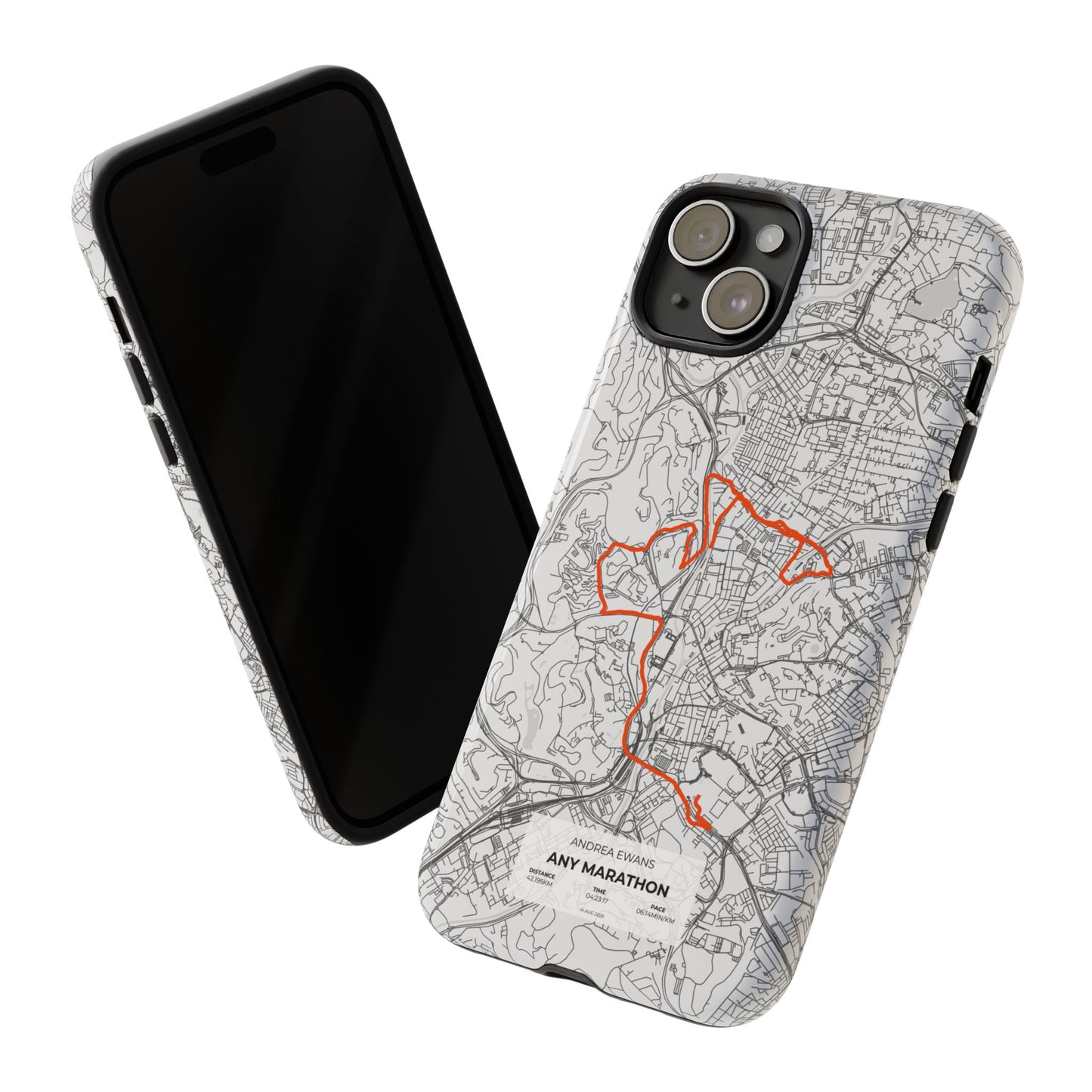 Customized Marathon Route Tough Phone Case
