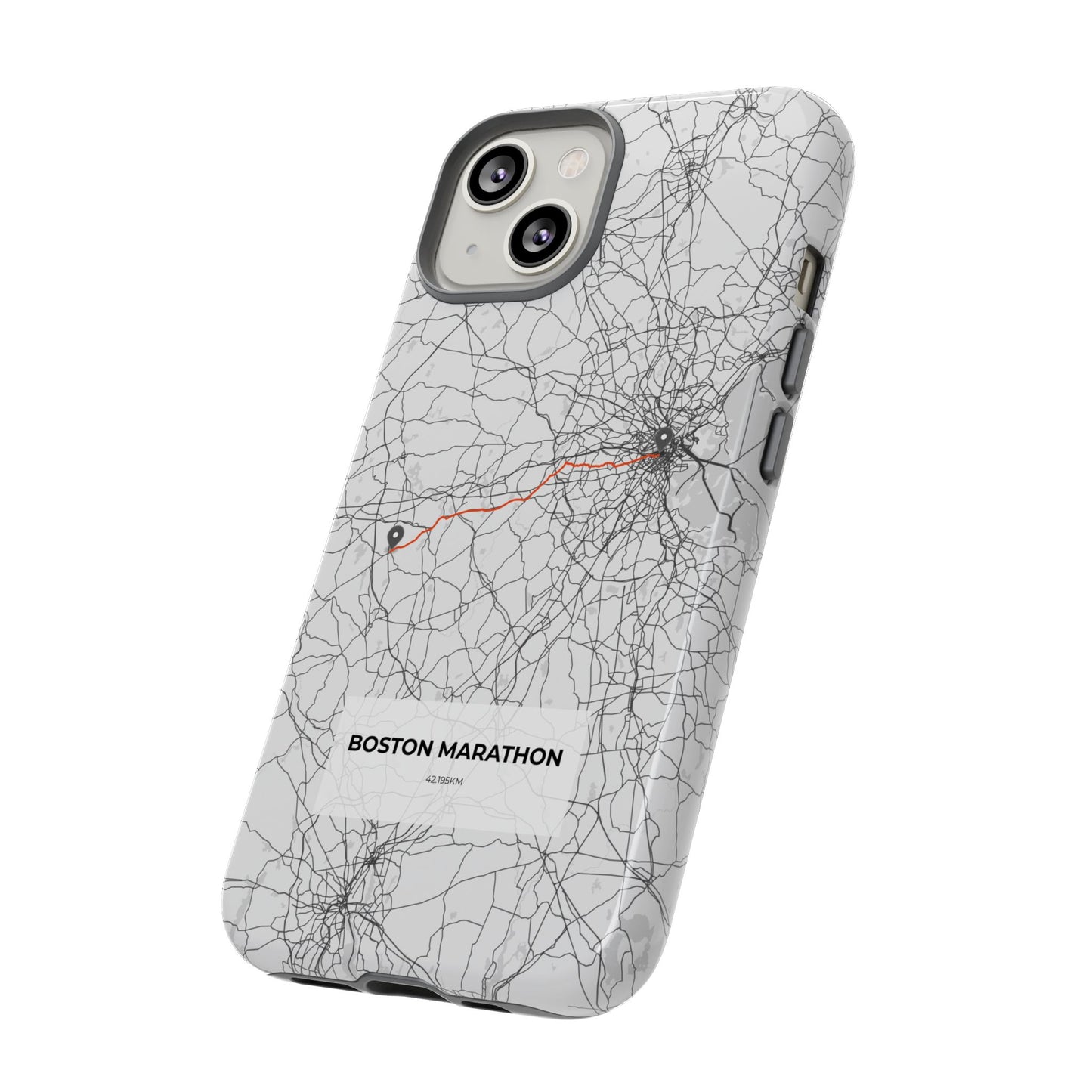 Boston Marathon Route Tough Phone Case