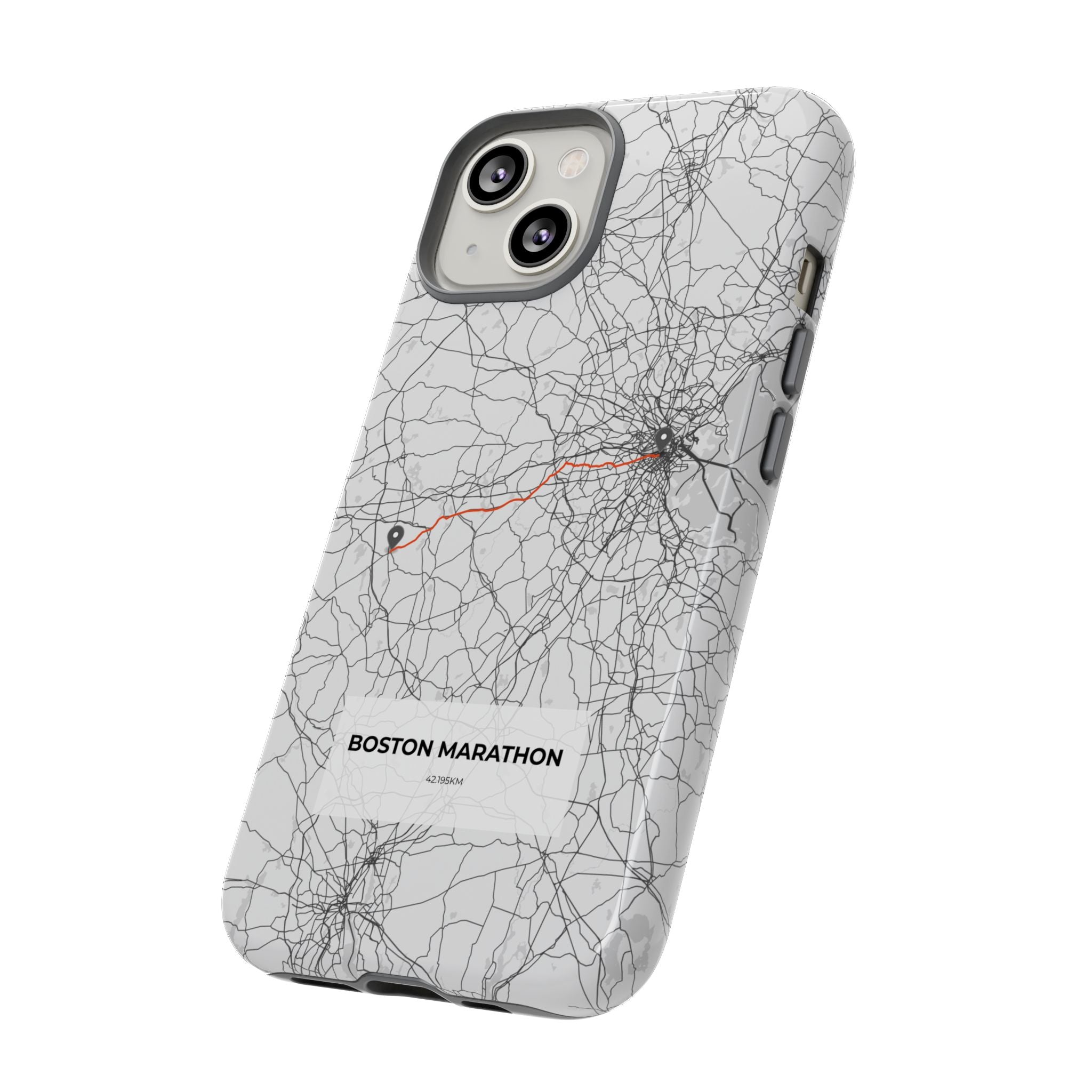 Boston Marathon Route Tough Phone Case