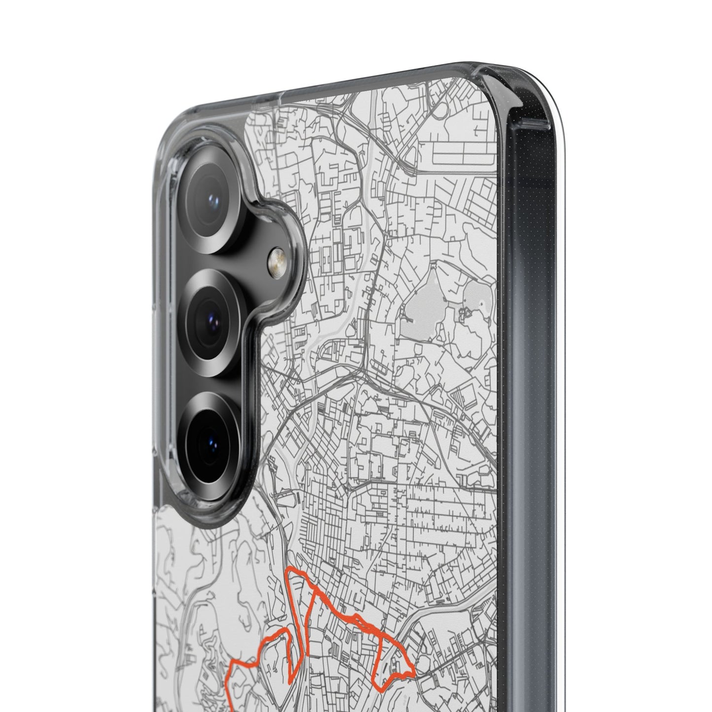 Customized Marathon Route Clear Impact-Resistant Phone Case