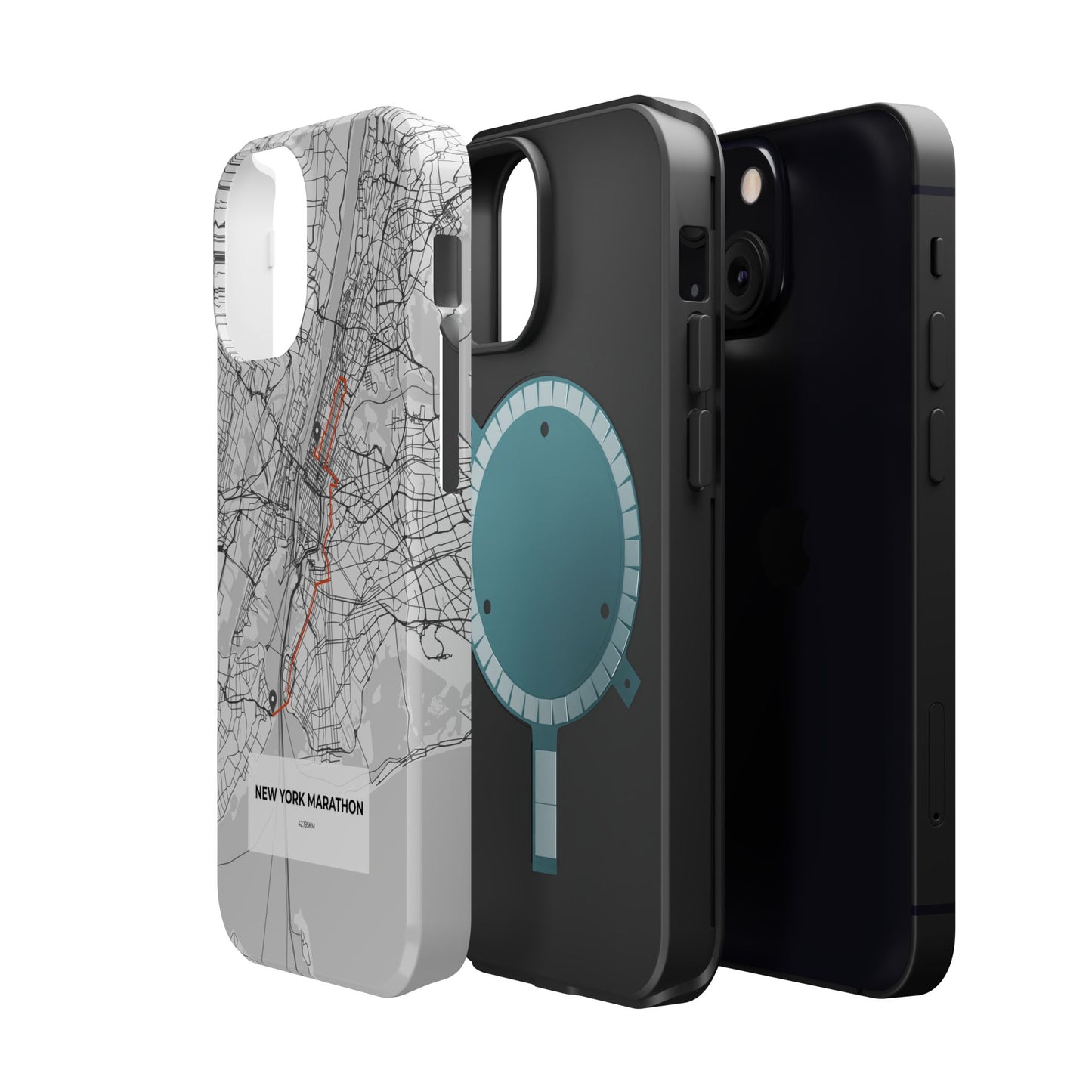 New York Marathon Route Magnetic Impact-Resistant Phone Case