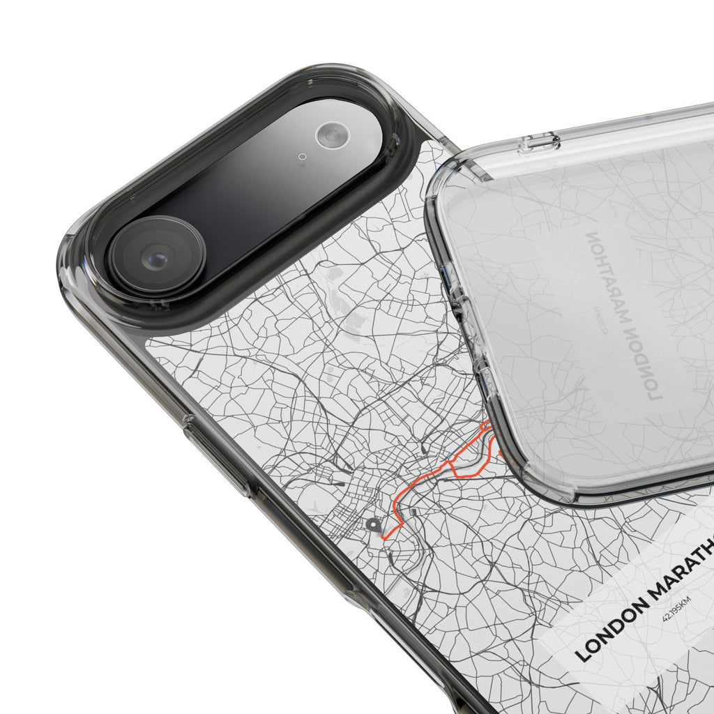 London Marathon Route Clear Impact-Resistant Phone Case