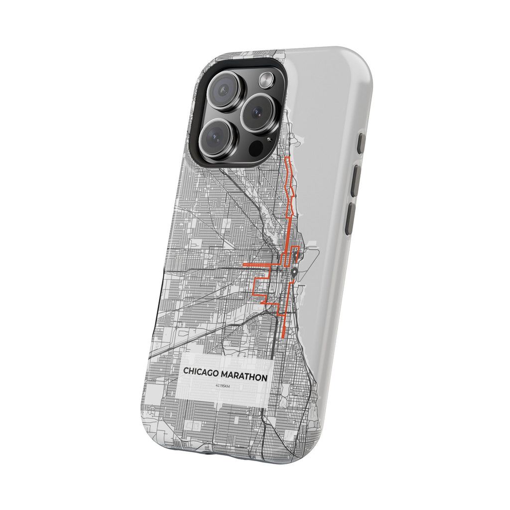 Chicago Marathon Route Magnetic Impact-Resistant Phone Case