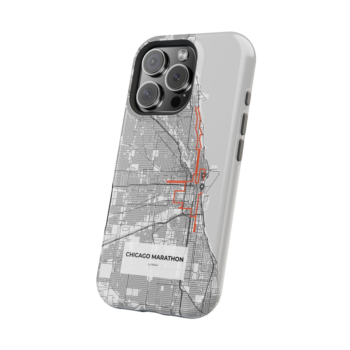 Chicago Marathon Route Magnetic Impact-Resistant Phone Case
