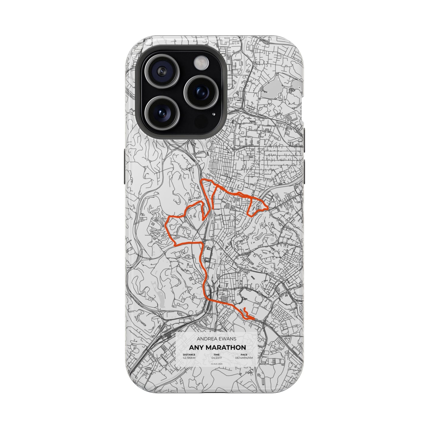 Customized Marathon Route Magnetic Impact-Resistant Phone Case