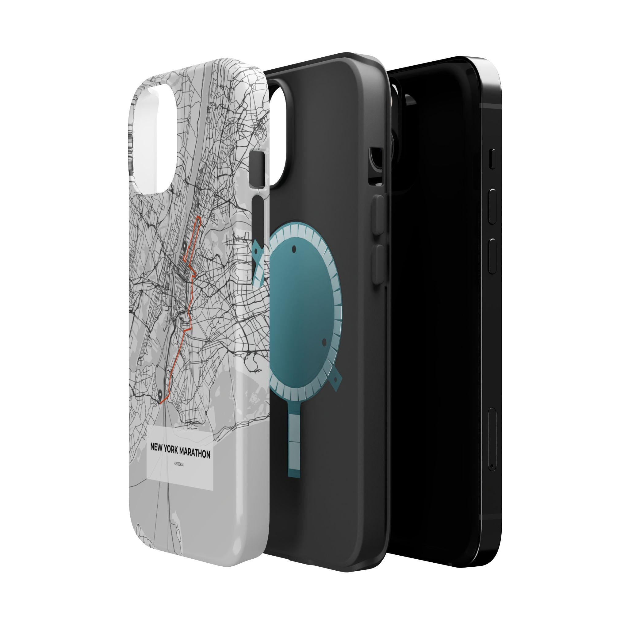 New York Marathon Route Magnetic Impact-Resistant Phone Case
