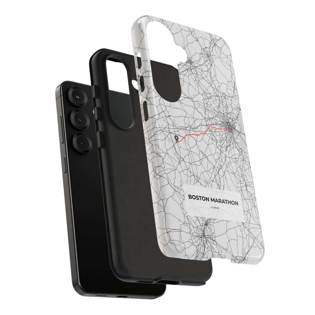 Boston Marathon Route Tough Phone Case