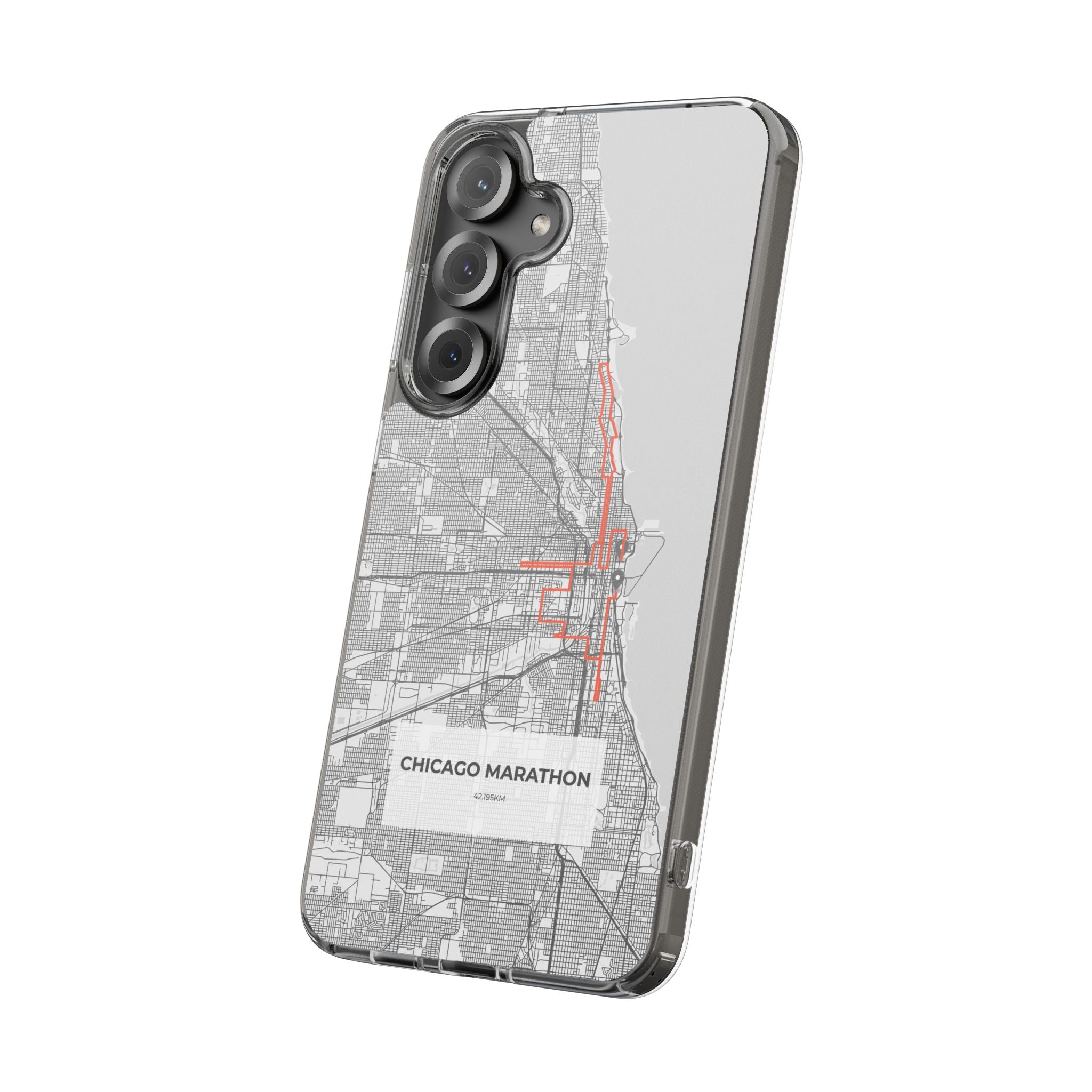 Chicago Marathon Route Clear Impact-Resistant Phone Case