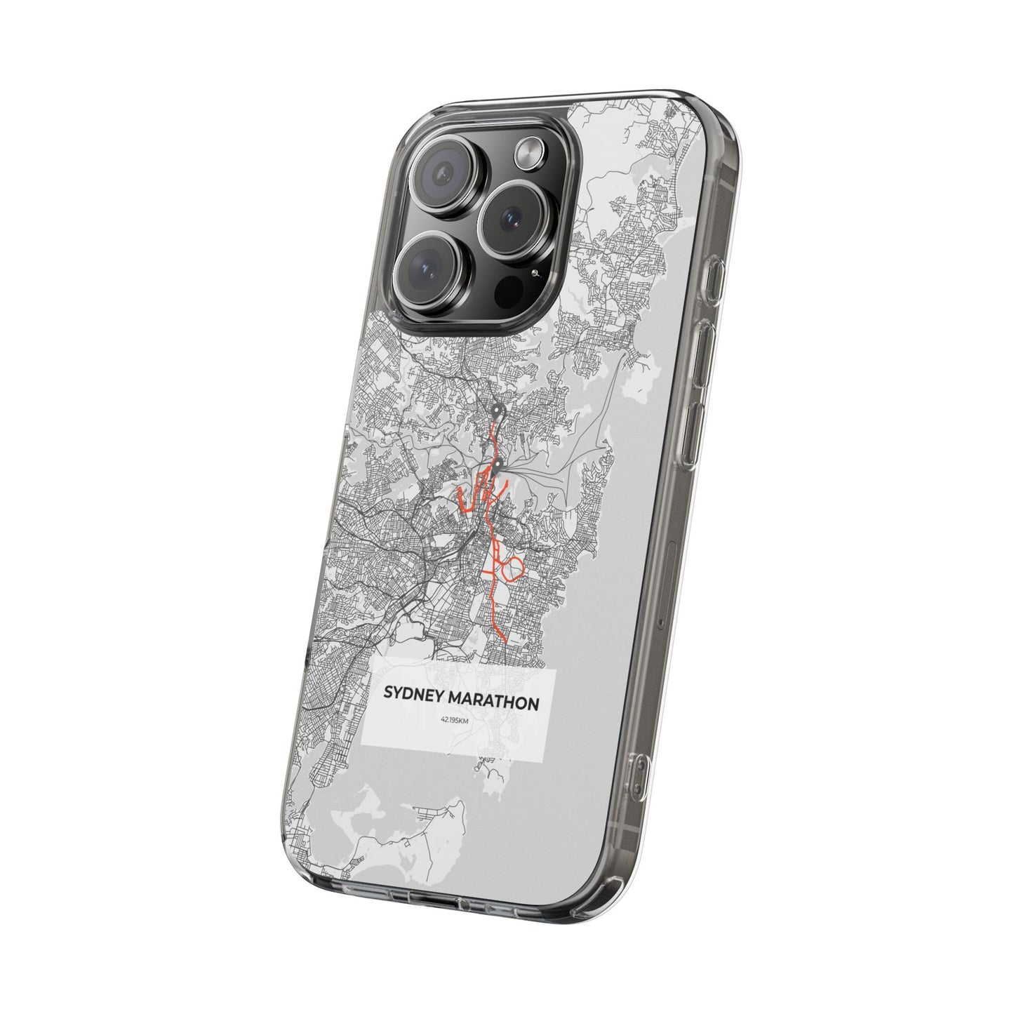 Sydney Marathon Route Clear Impact-Resistant Phone Case