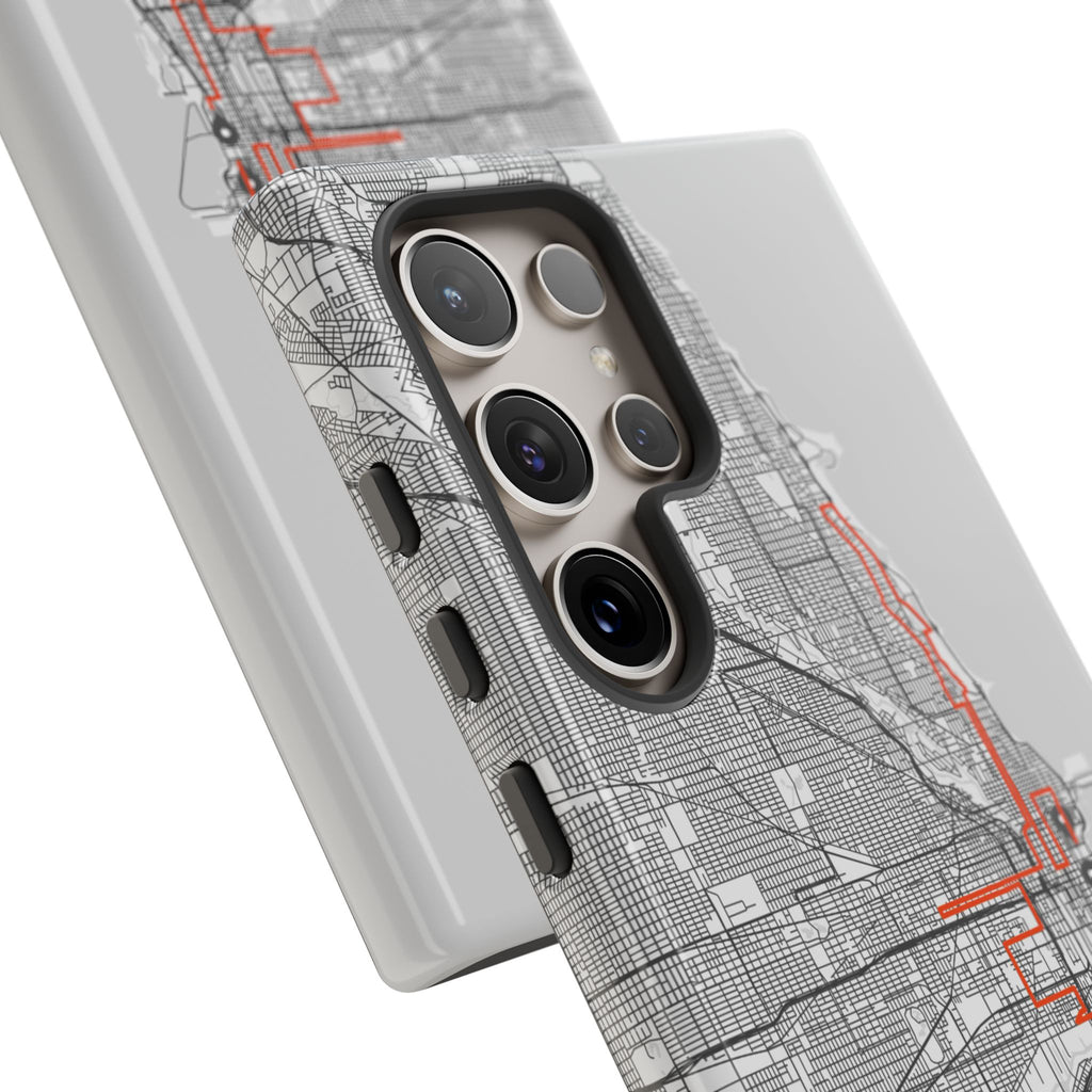 Chicago Marathon Route Tough Phone Case
