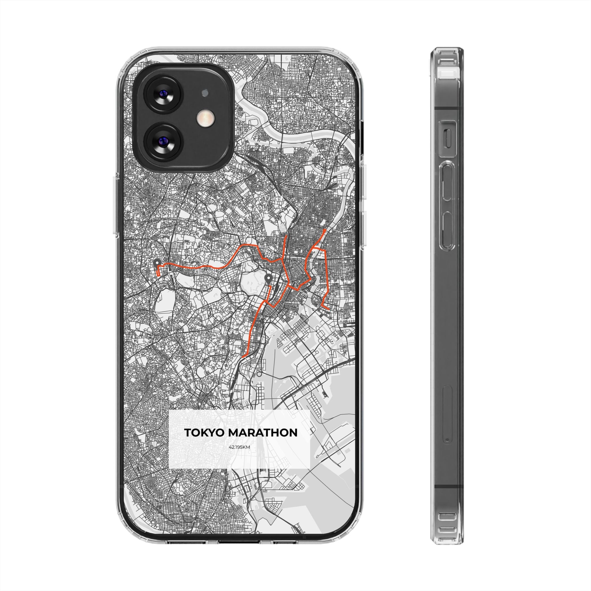 Tokyo Marathon Route Clear Impact-Resistant Phone Case