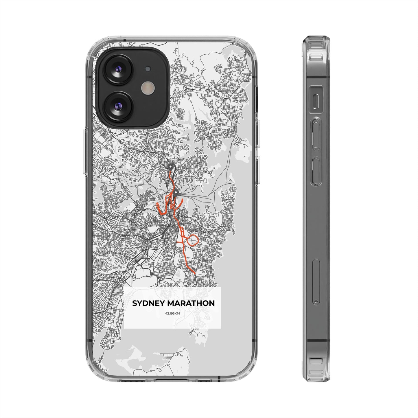 Sydney Marathon Route Magnetic Clear Impact-Resistant Phone Case